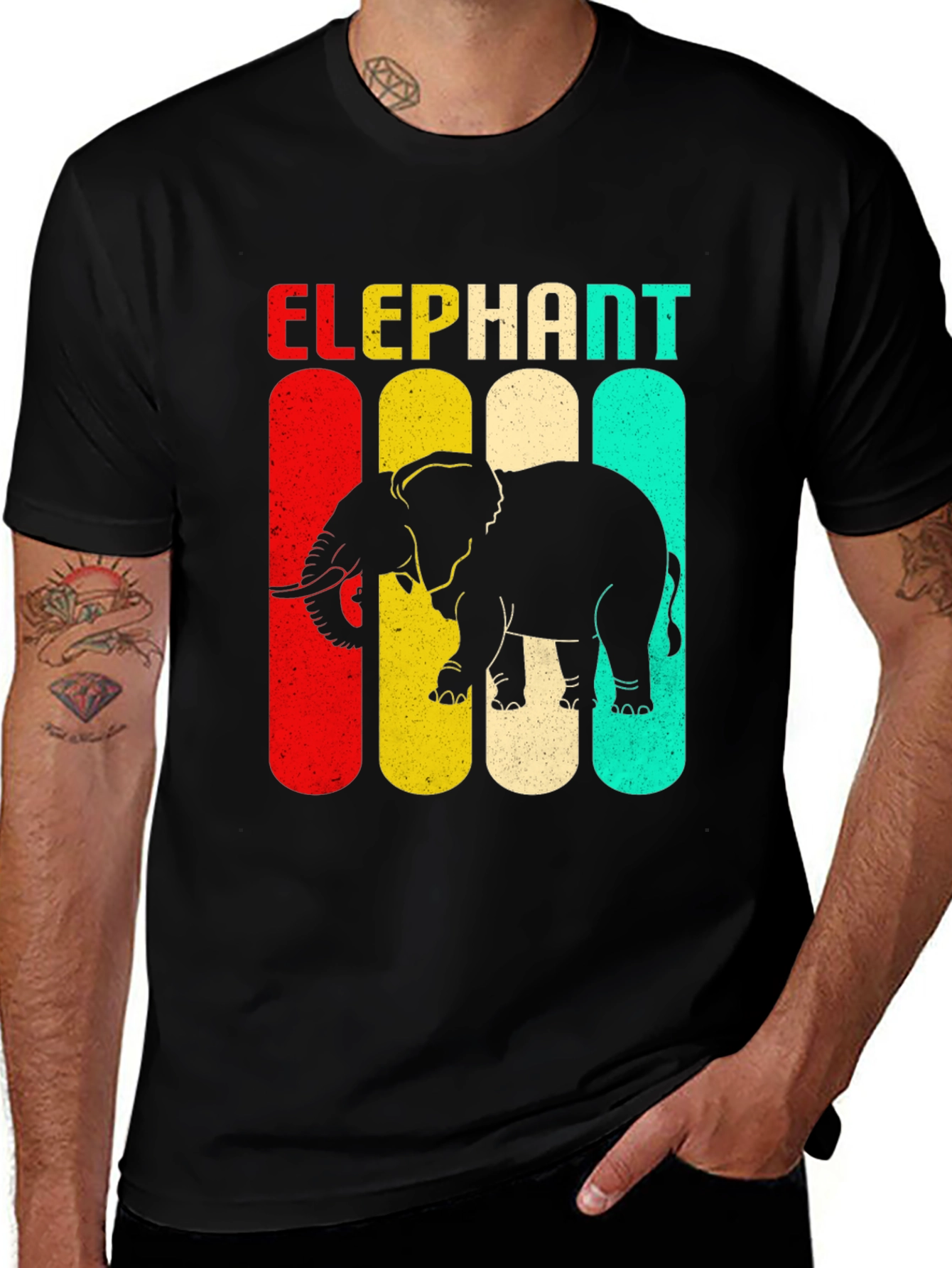 Variant 25 of Retro Elephant Graphic Tee