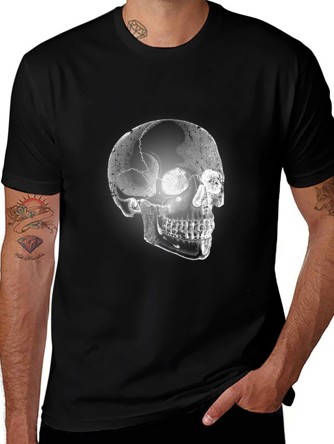 Variant 15 of Skull Graphic Print T-Shirt - Men's Casual Tee
