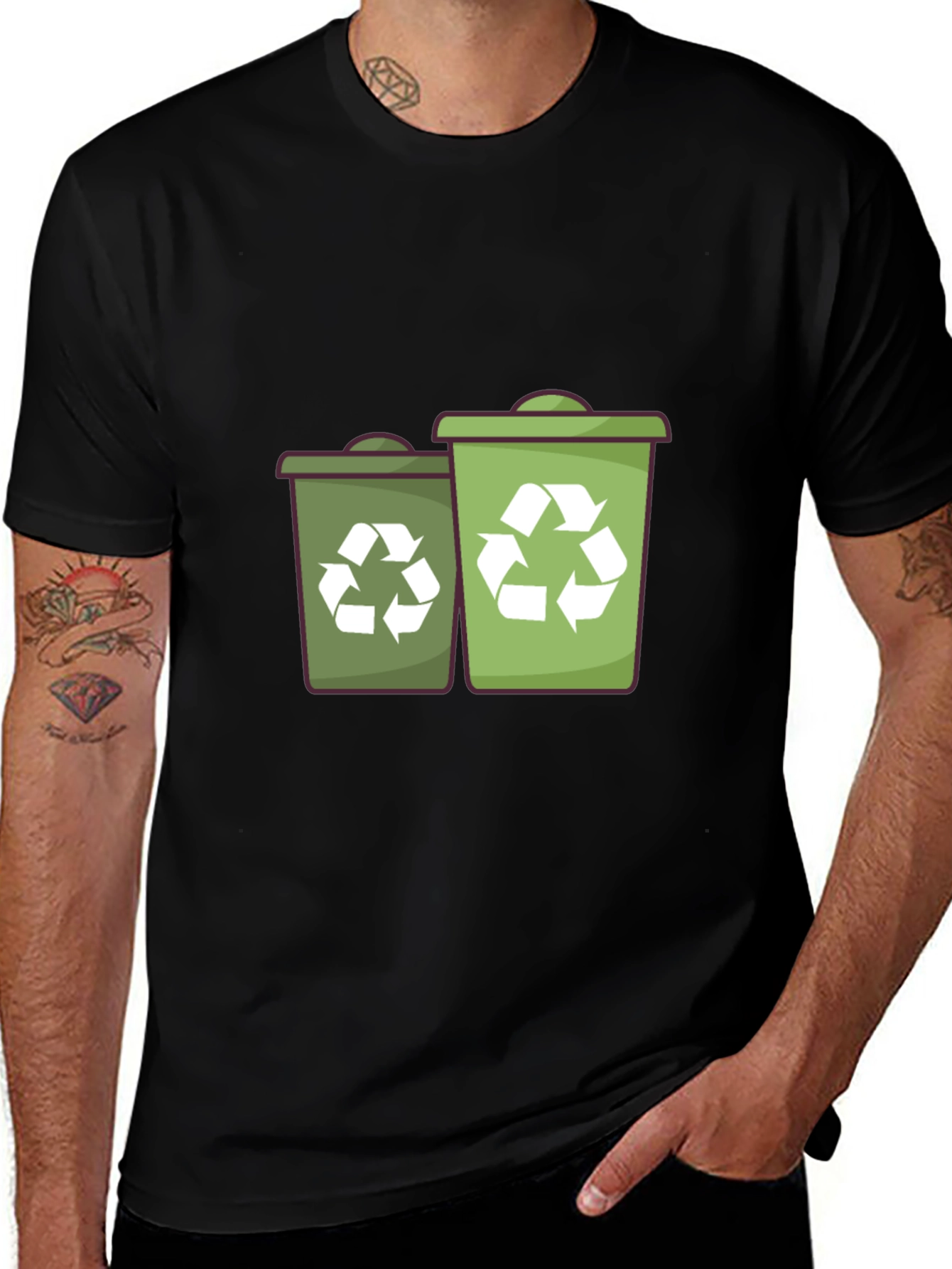 Recycle Bin Graphic Tee - Eco-Friendly Style
