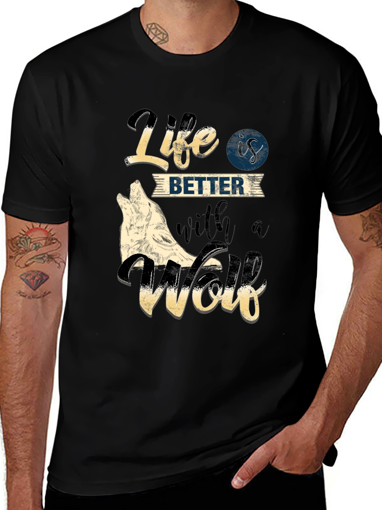 Life is Better with a Wolf T-Shirt