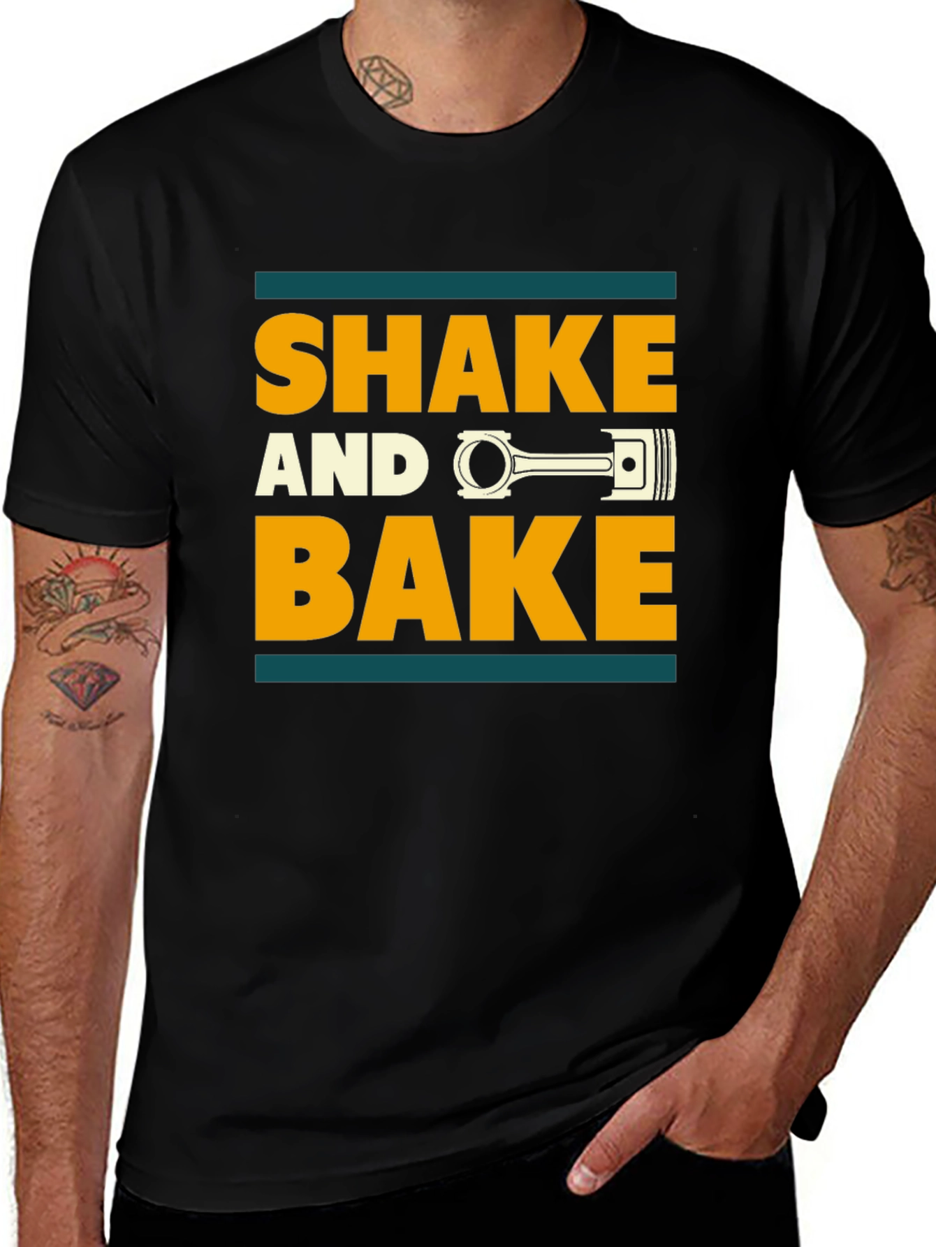 Variant 14 of Shake and Bake T-Shirt - Humorous Automotive Design