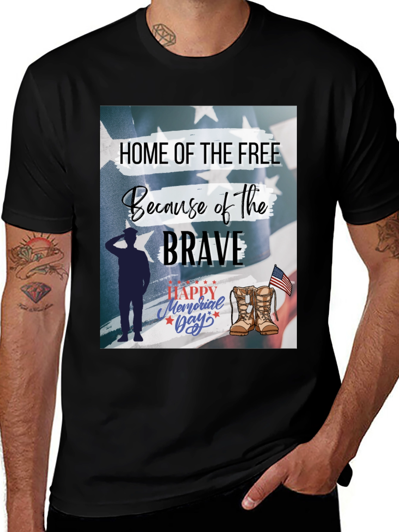 Home of the Free Memorial Day Graphic Tee
