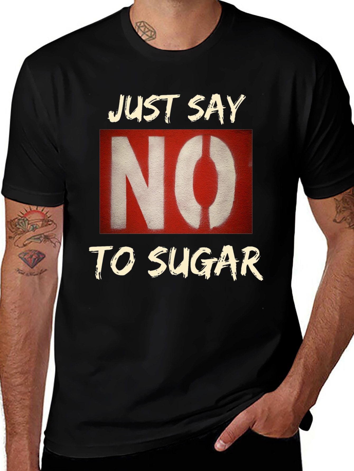 Variant 23 of Just Say No To Sugar Graphic T-Shirt