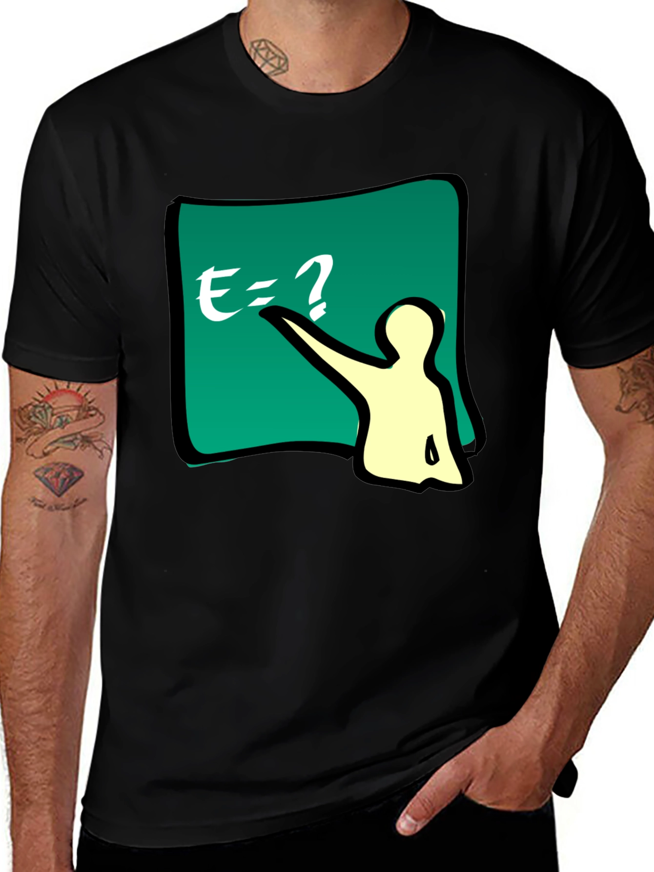 Variant 25 of Funny E=? Equation T-Shirt - Smart Casual Wear