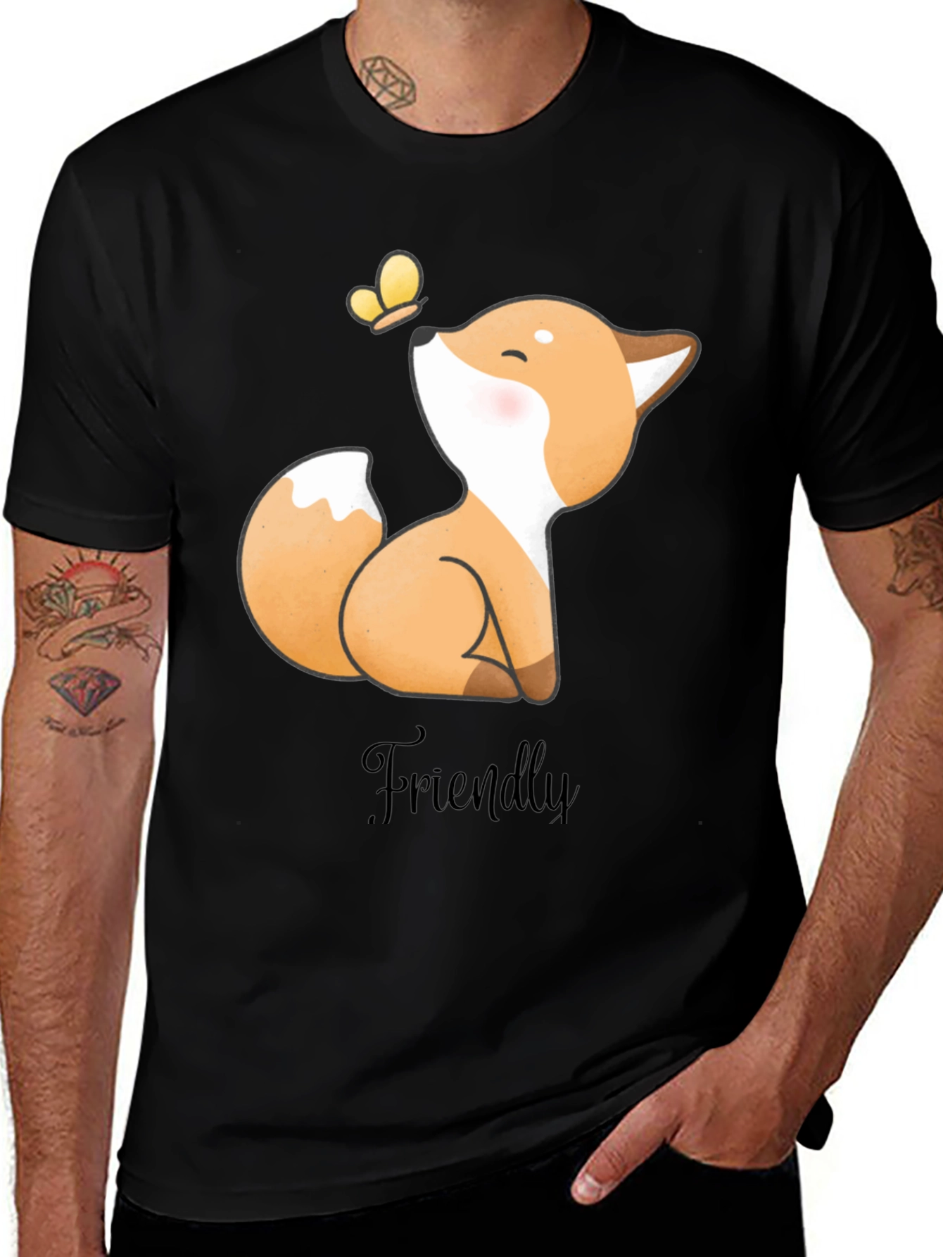 Variant 17 of Friendly Fox Graphic Tee - Soft & Stylish