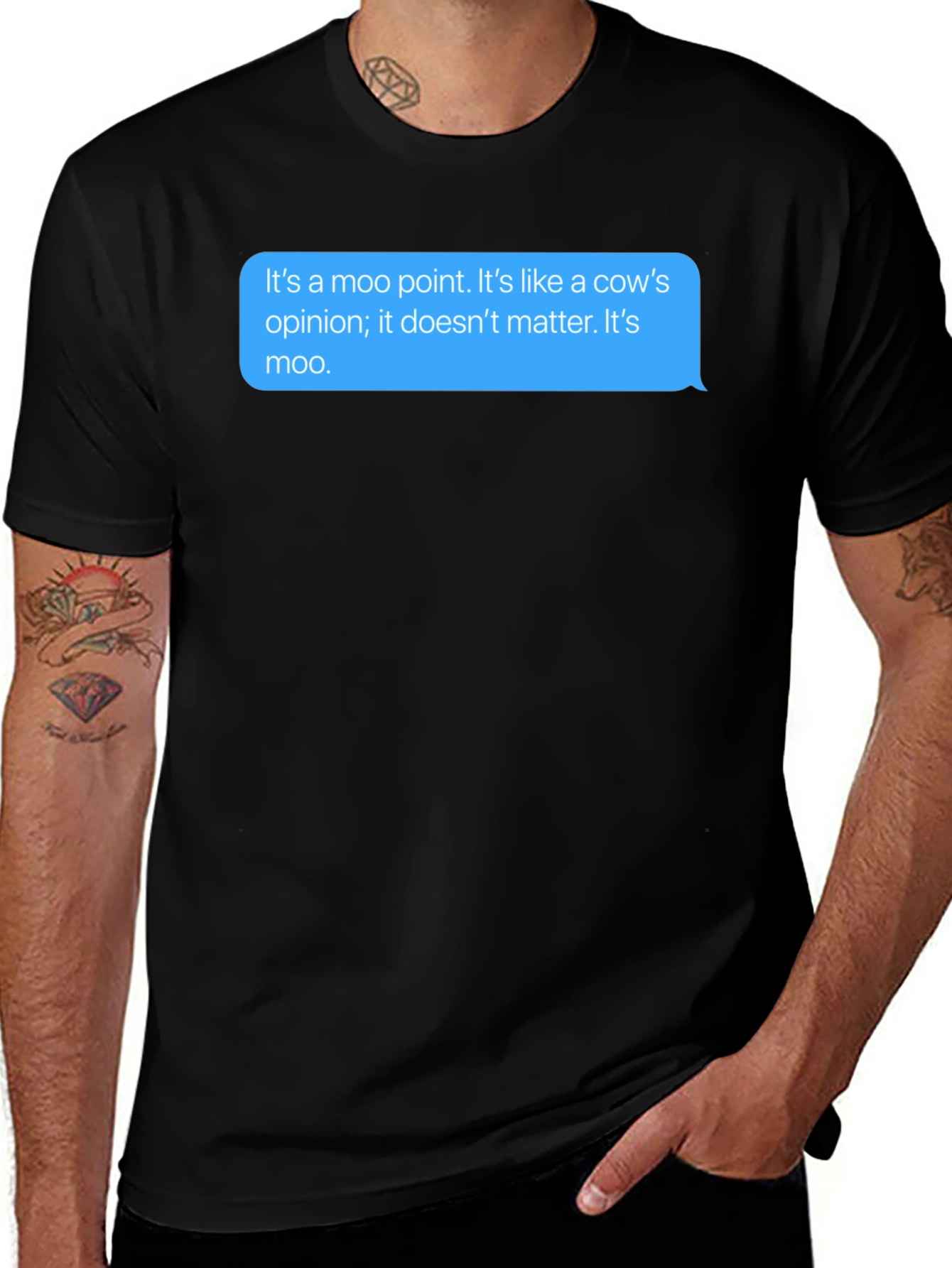 Variant 19 of Moo Point T-Shirt - Funny Cow Opinion Tee