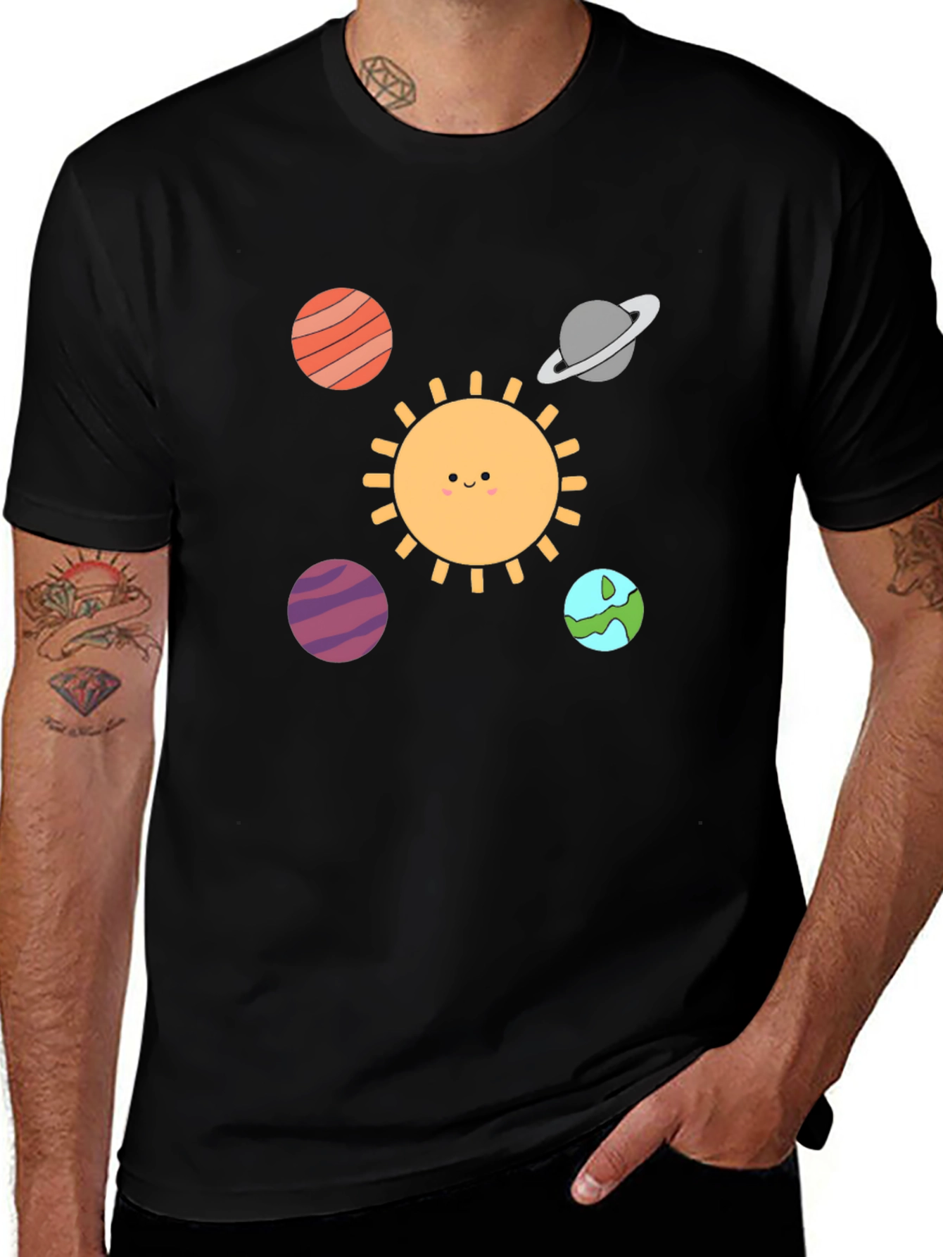 Variant 15 of Solar System Graphic Print T-Shirt