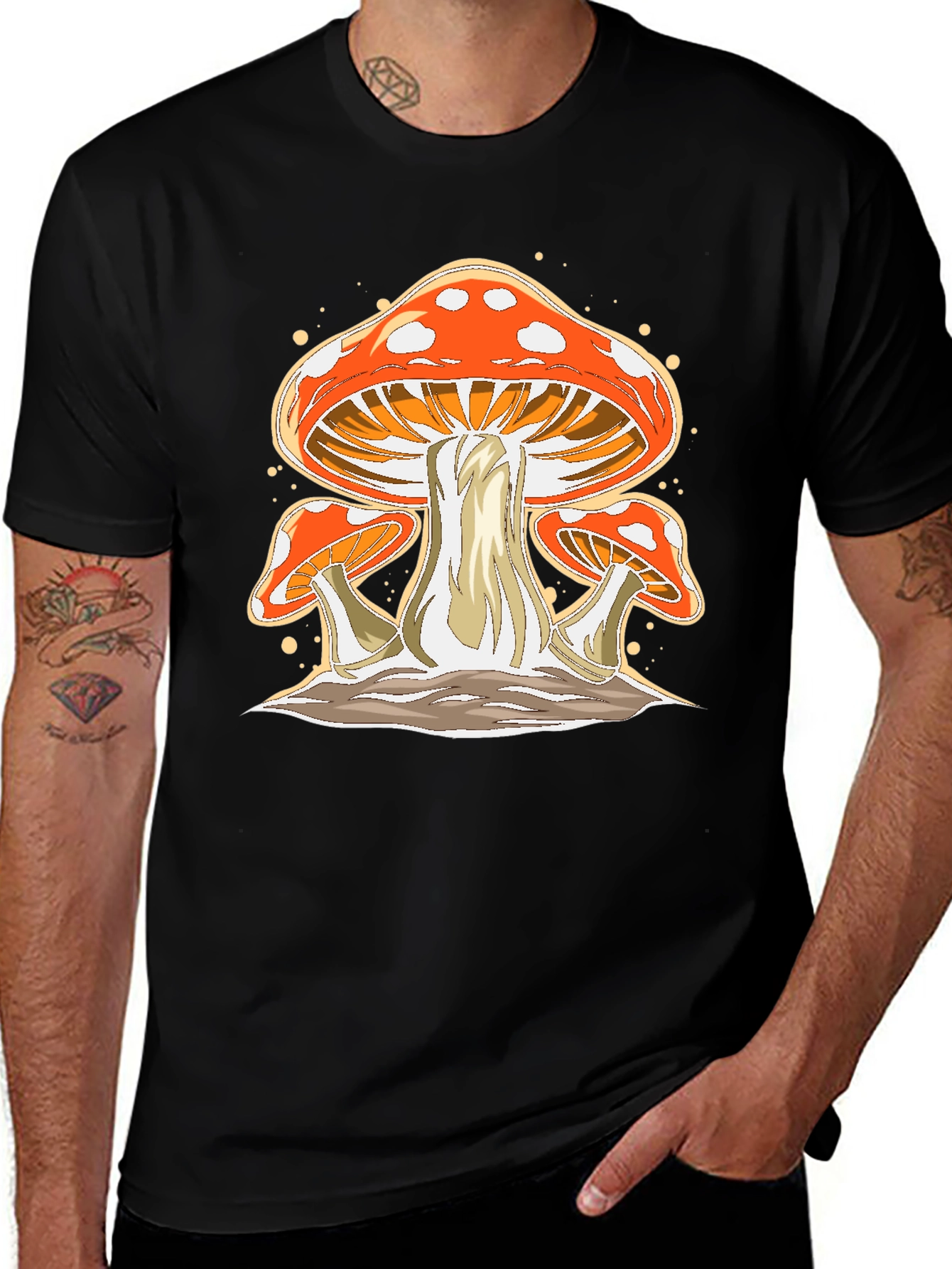 Variant 29 of Mushroom Graphic Tee - Cool Nature Design