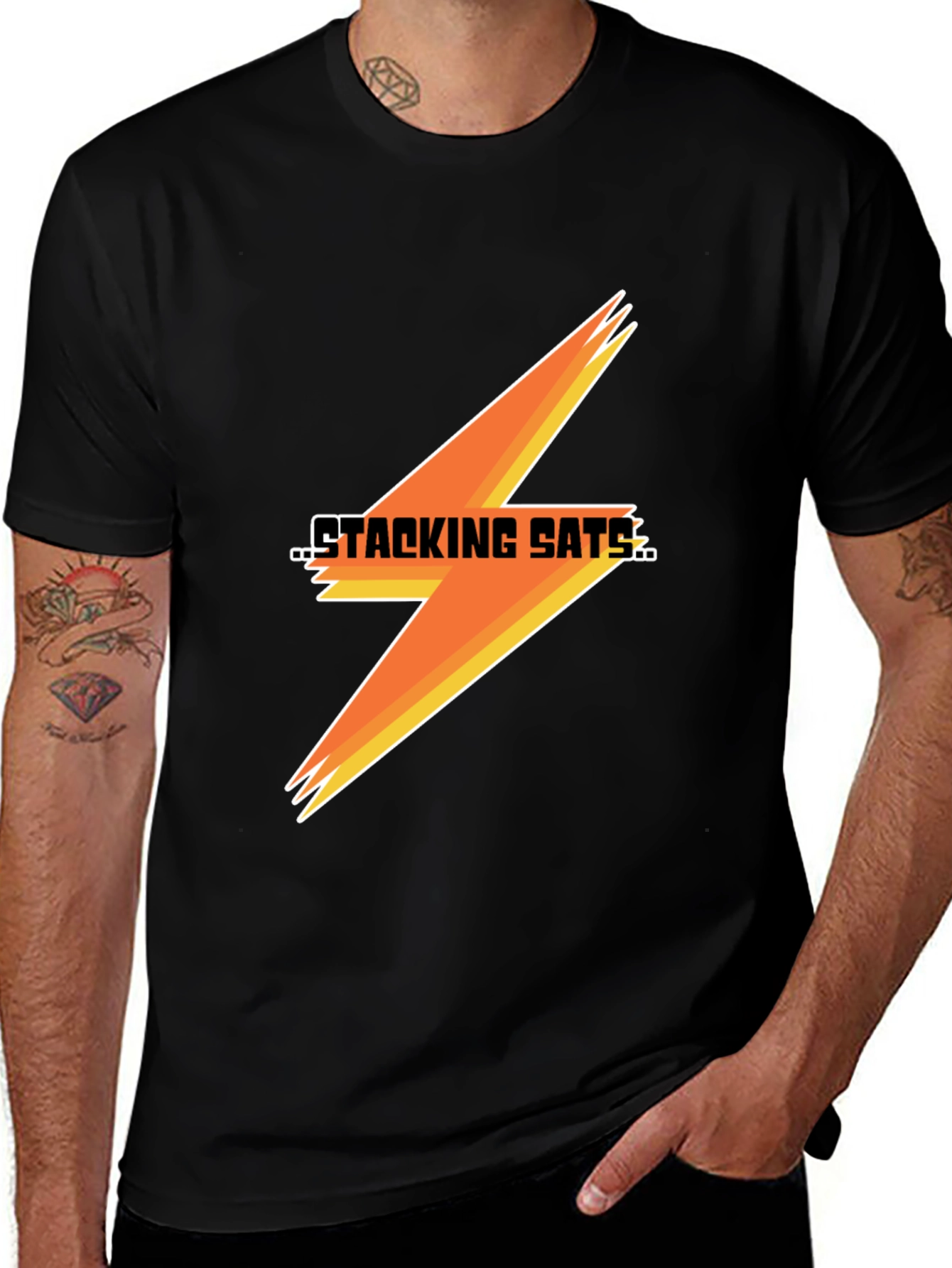 Stacking Sats Graphic Tee - Bitcoin Inspired