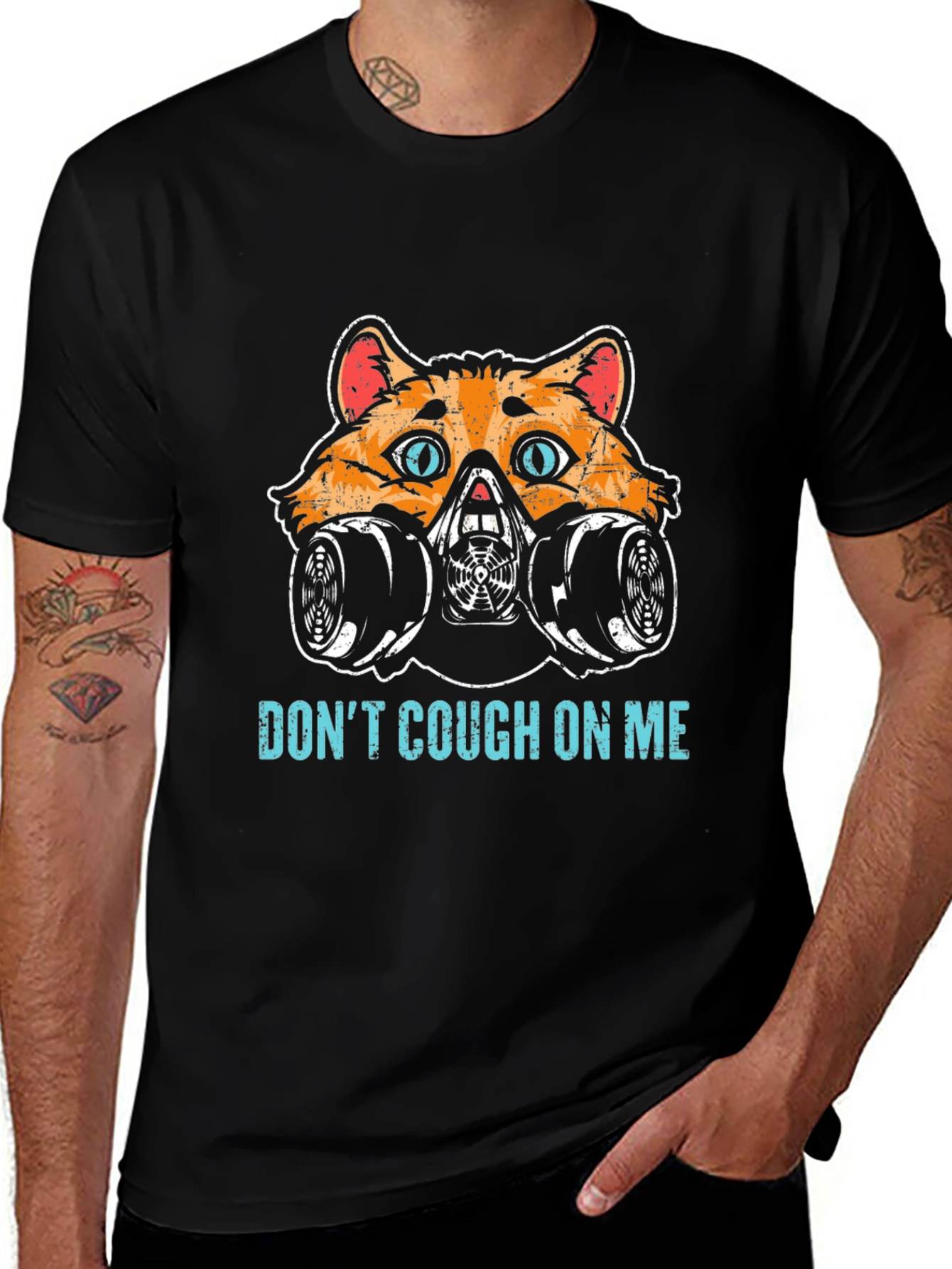 Variant 21 of Don't Cough On Me Cat Mask T-Shirt