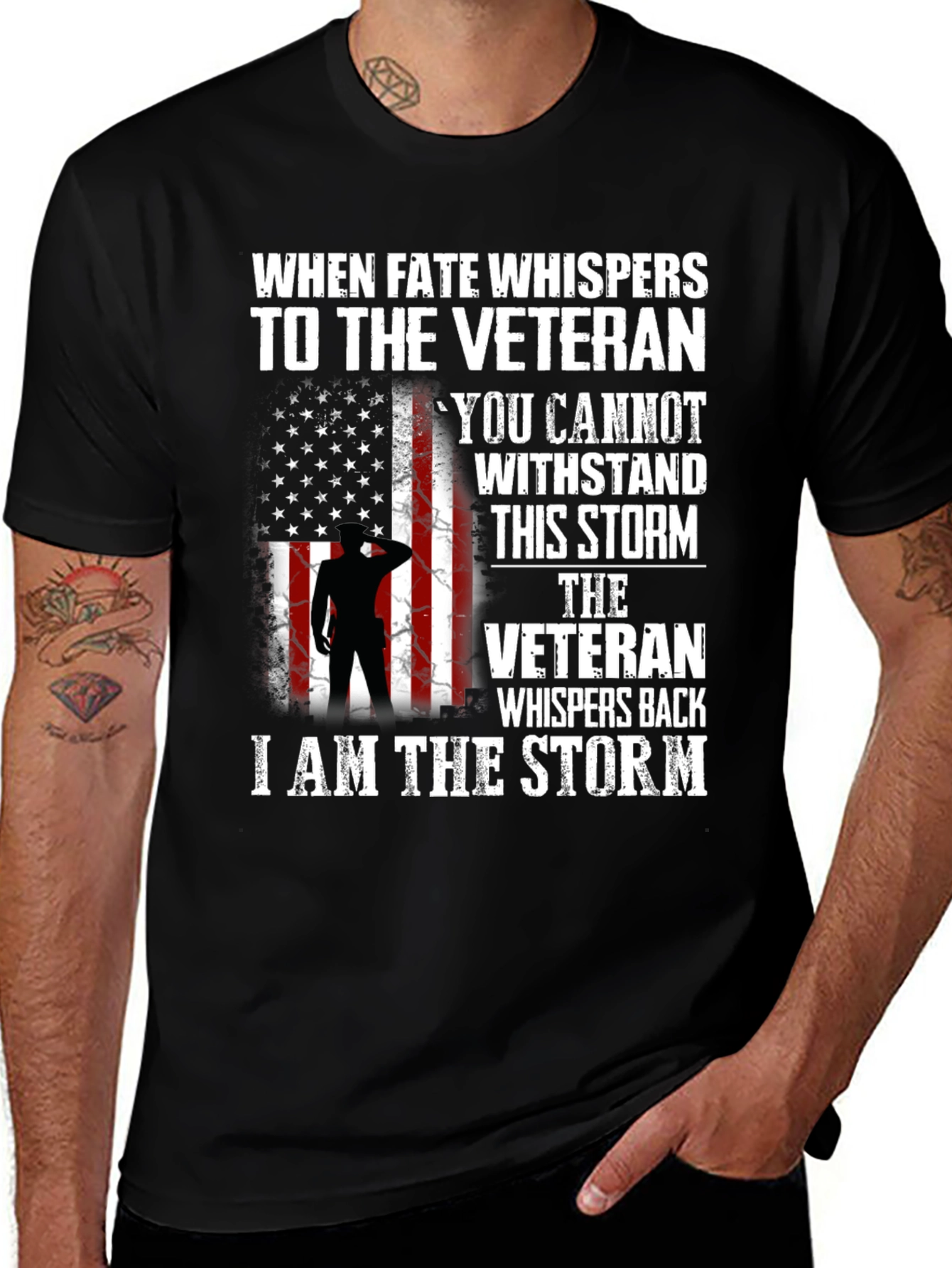 Variant 18 of Veteran T-Shirt: I Am The Storm