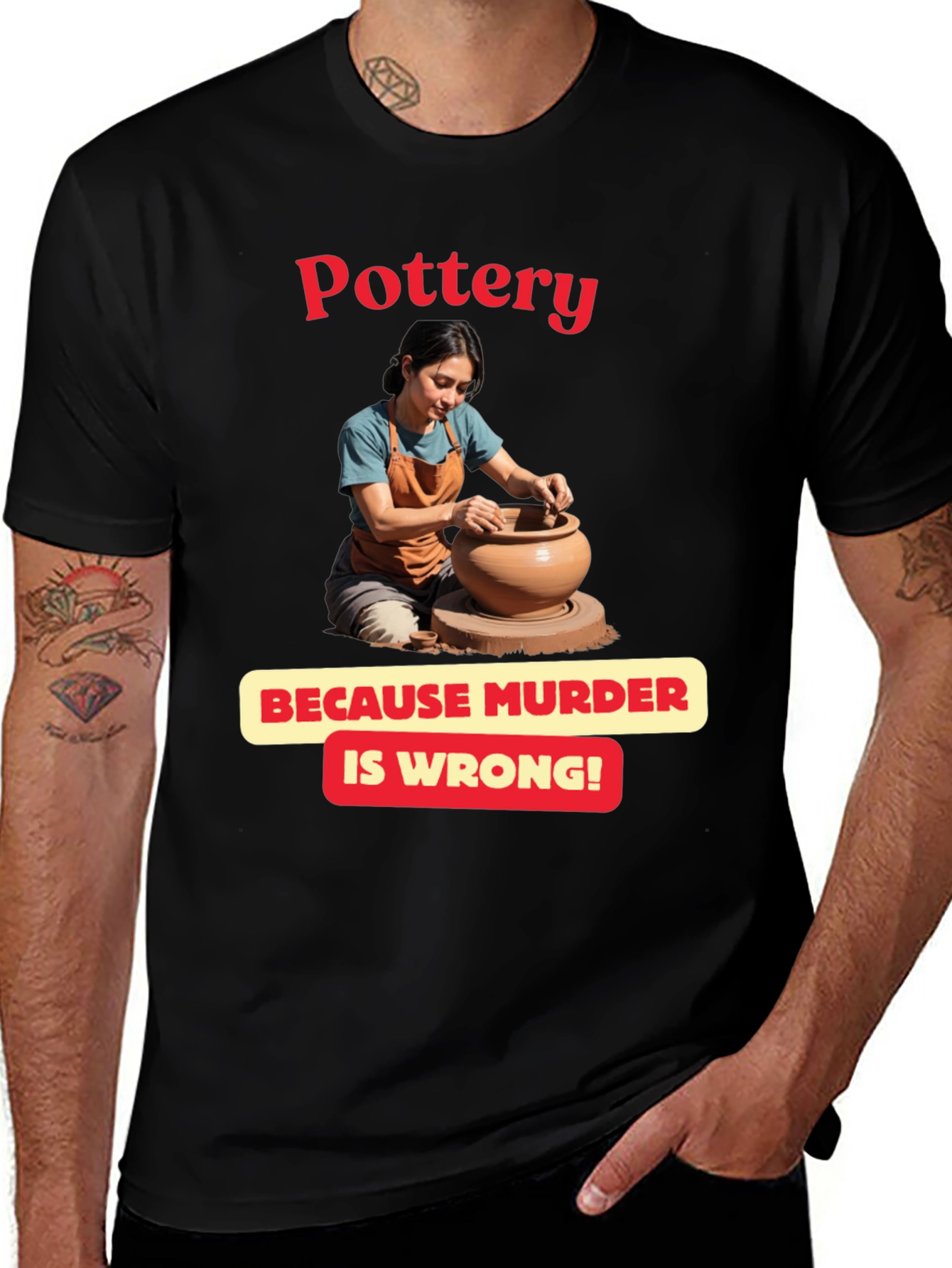 Variant 29 of Pottery Because Murder Is Wrong T-Shirt