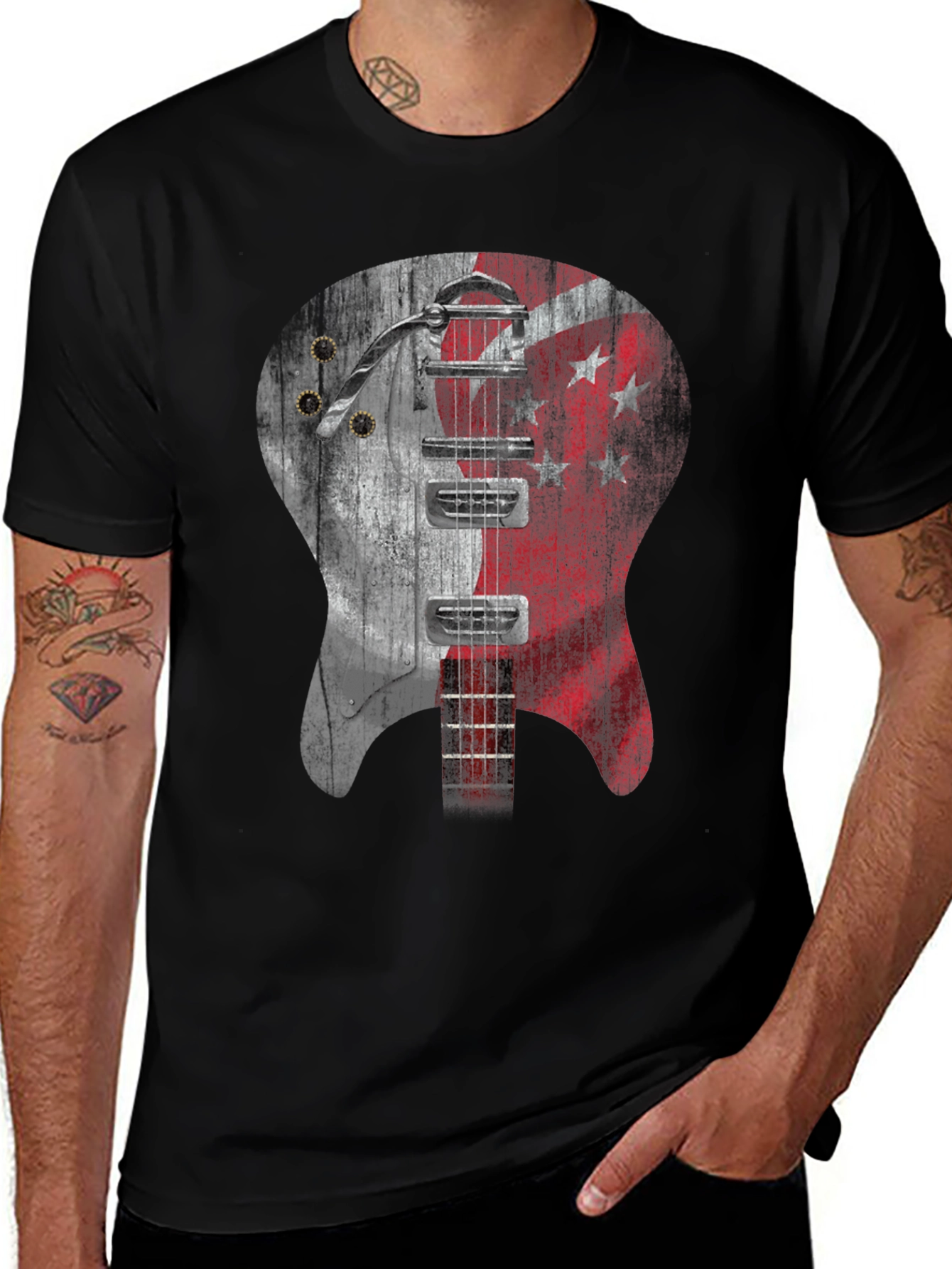 Singapore Guitar Flag T-Shirt