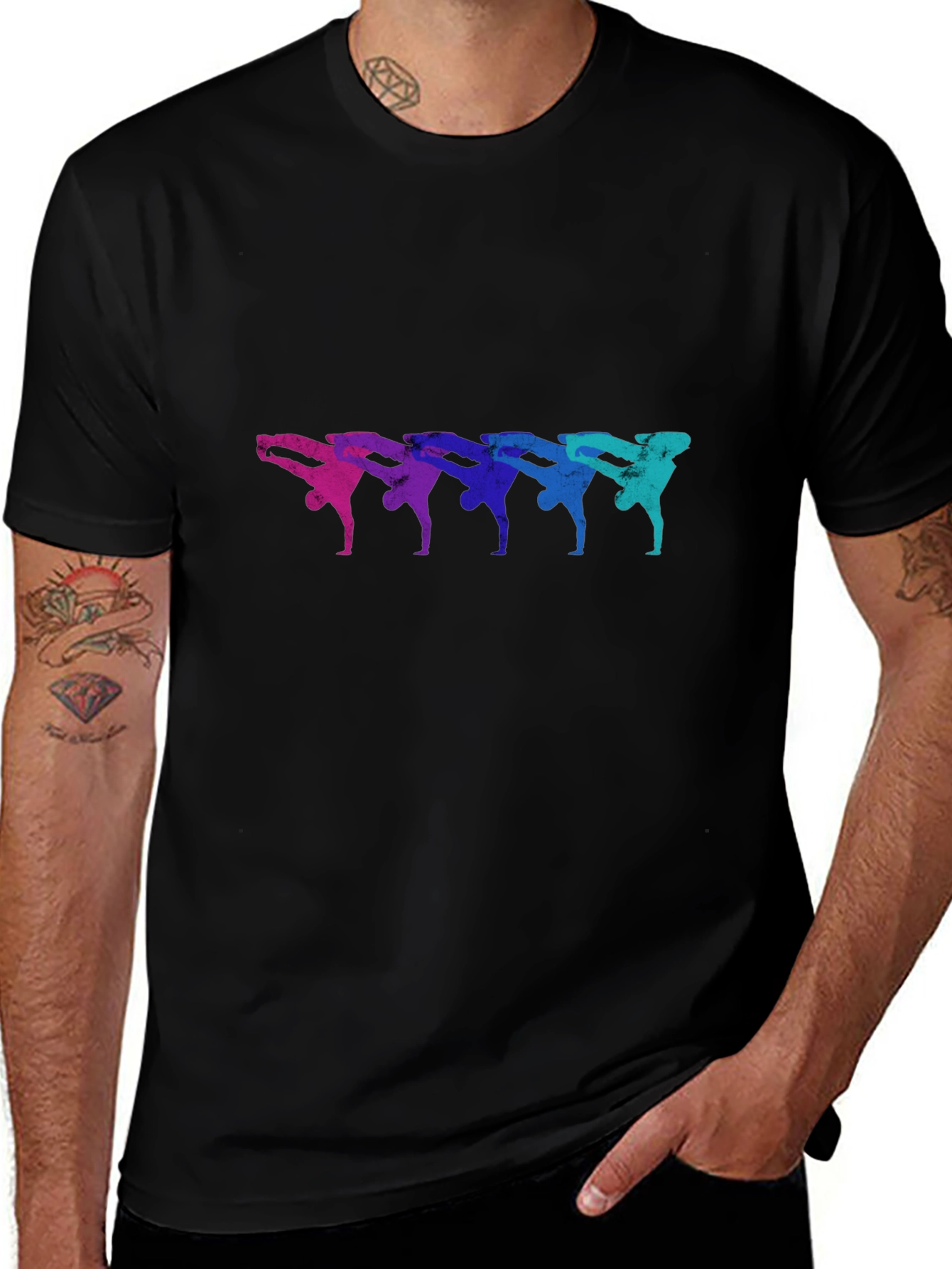 Variant 3 of Gradient Breakdance Silhouette T-Shirt