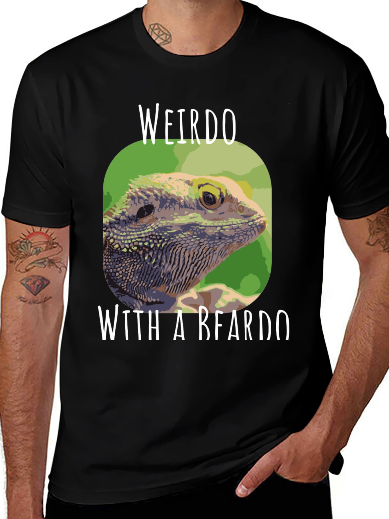 Variant 24 of Weirdo with a Beardo Bearded Dragon T-Shirt