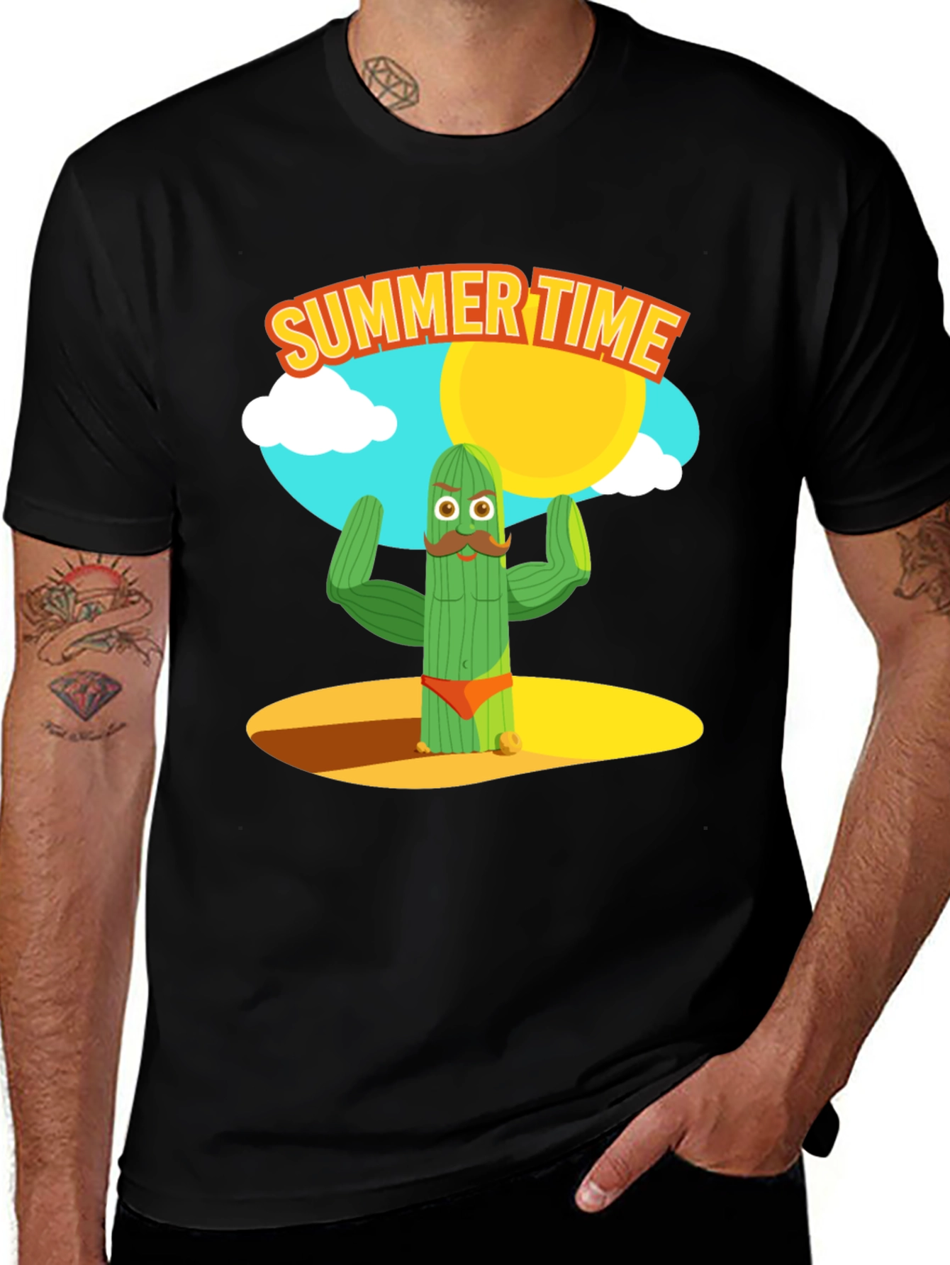 Variant 28 of Summer Cactus Graphic Tee