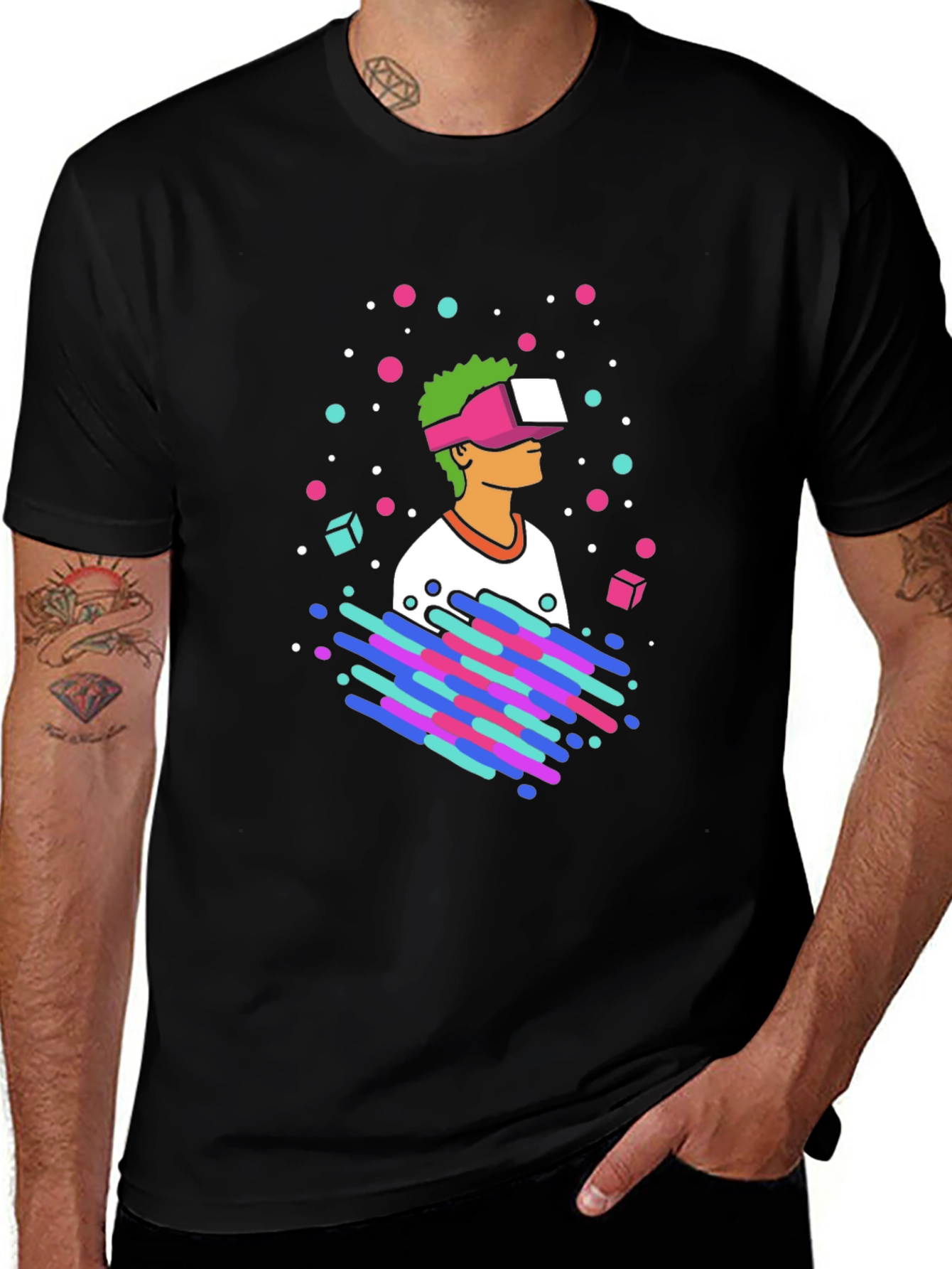 Variant 23 of VR Gaming T-Shirt - Funky Retro Design