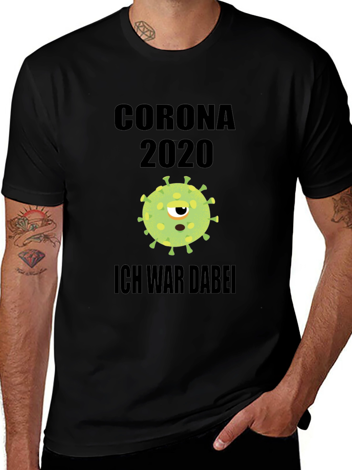 Variant 20 of Corona 2020 Black Graphic Tee - I Was There!