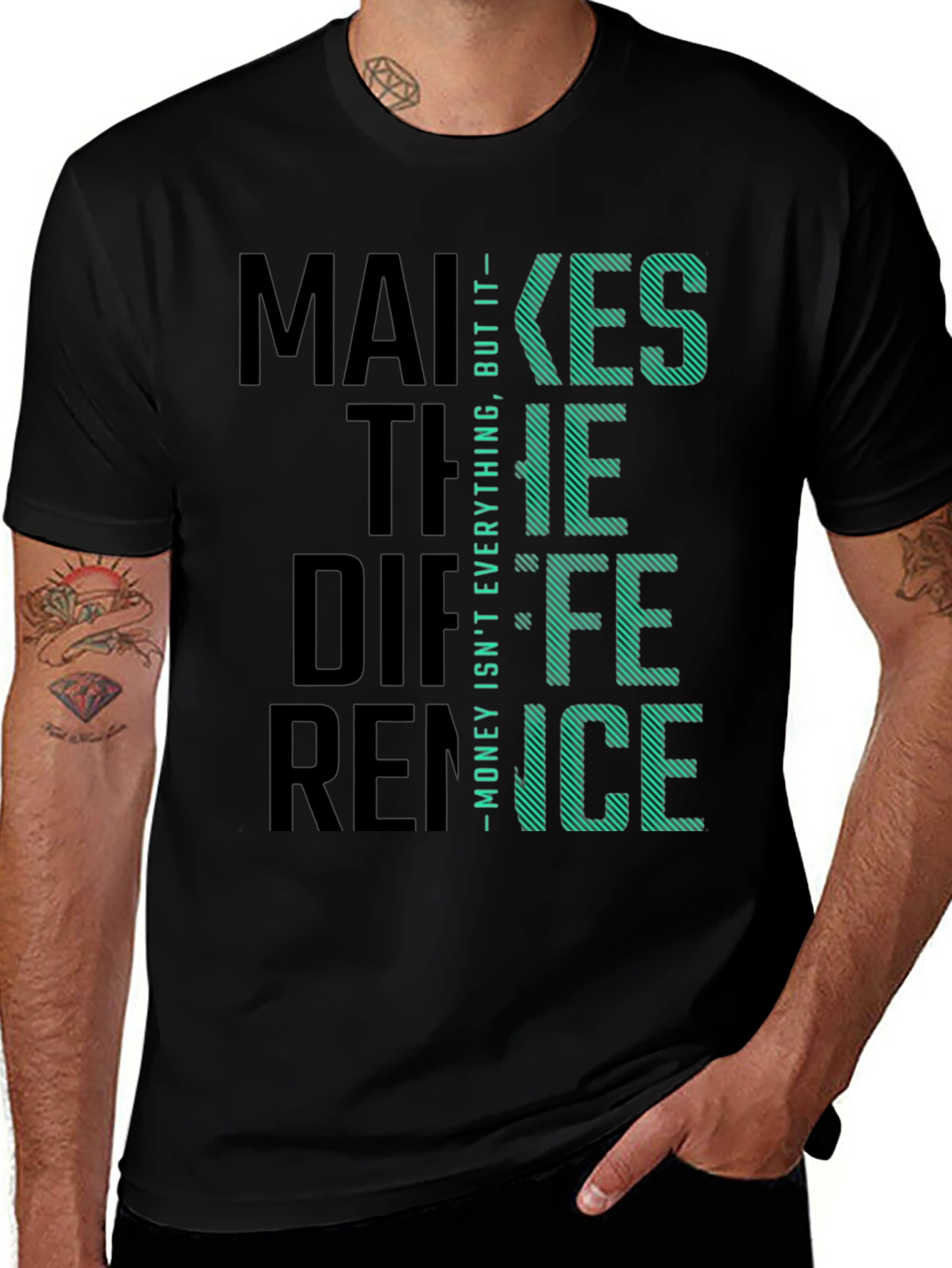 Variant 16 of Money Difference Graphic Tee - Soft Cotton Blend