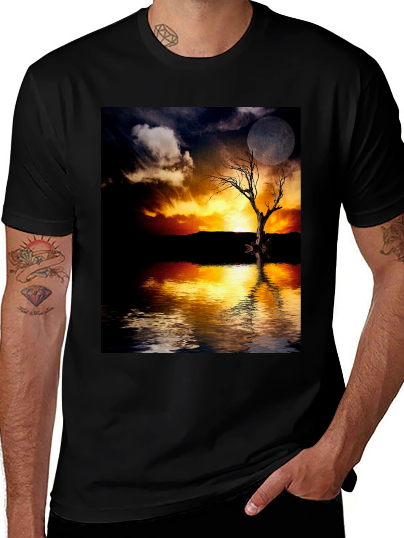Variant 3 of Sunset Reflection Graphic T-Shirt