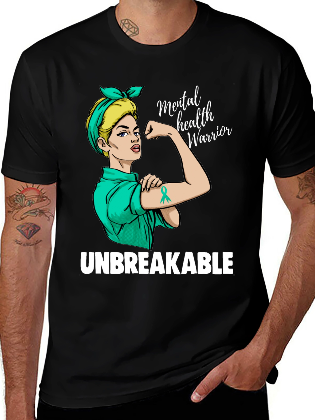 Variant 21 of Unbreakable Mental Health Warrior T-Shirt