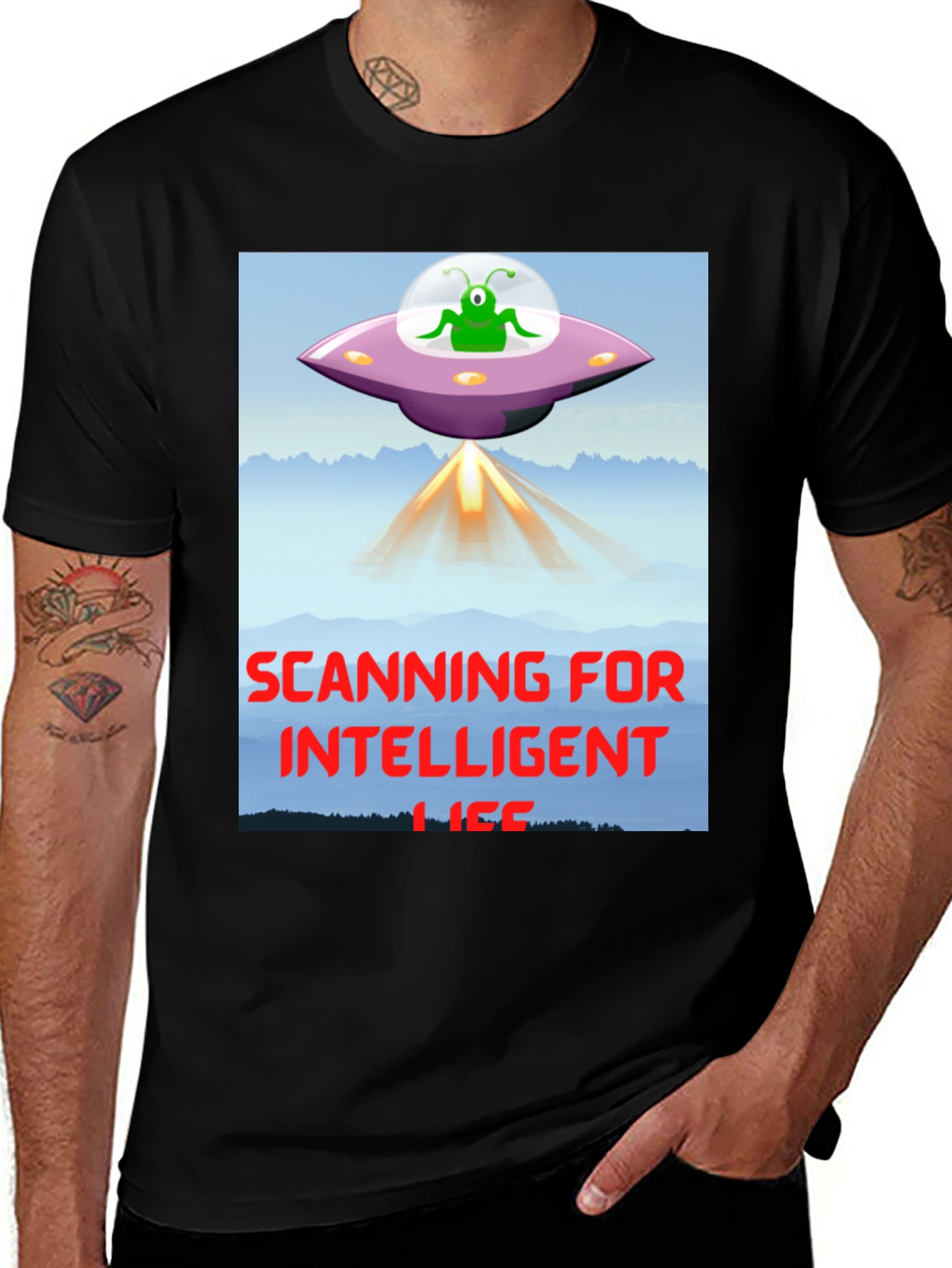 Alien UFO Scanning T-Shirt