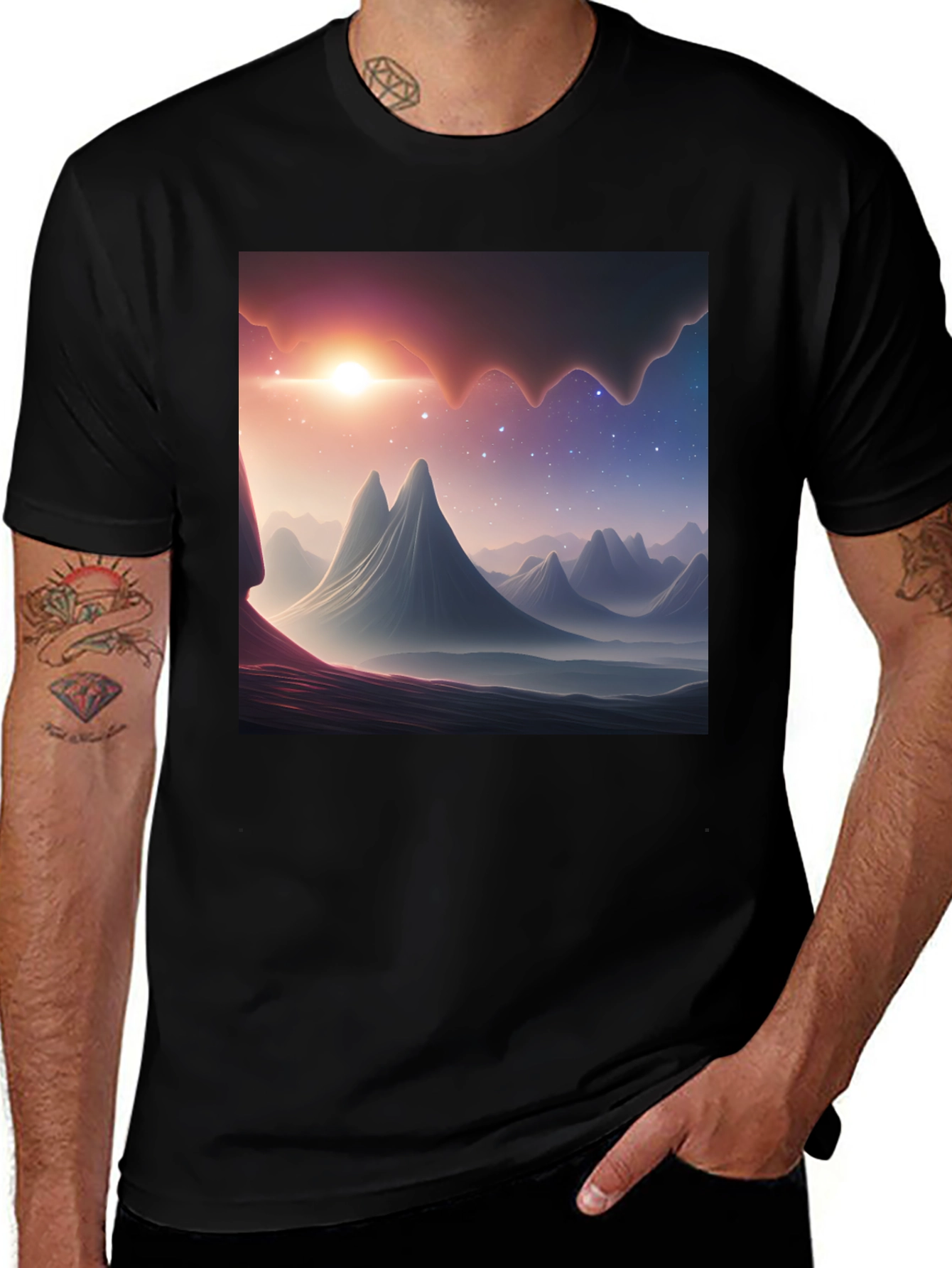 Variant 14 of Mystic Mountainscape Graphic Tee