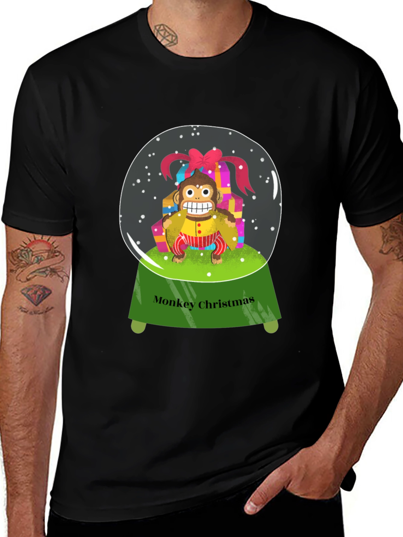 Variant 15 of Monkey Christmas T-Shirt