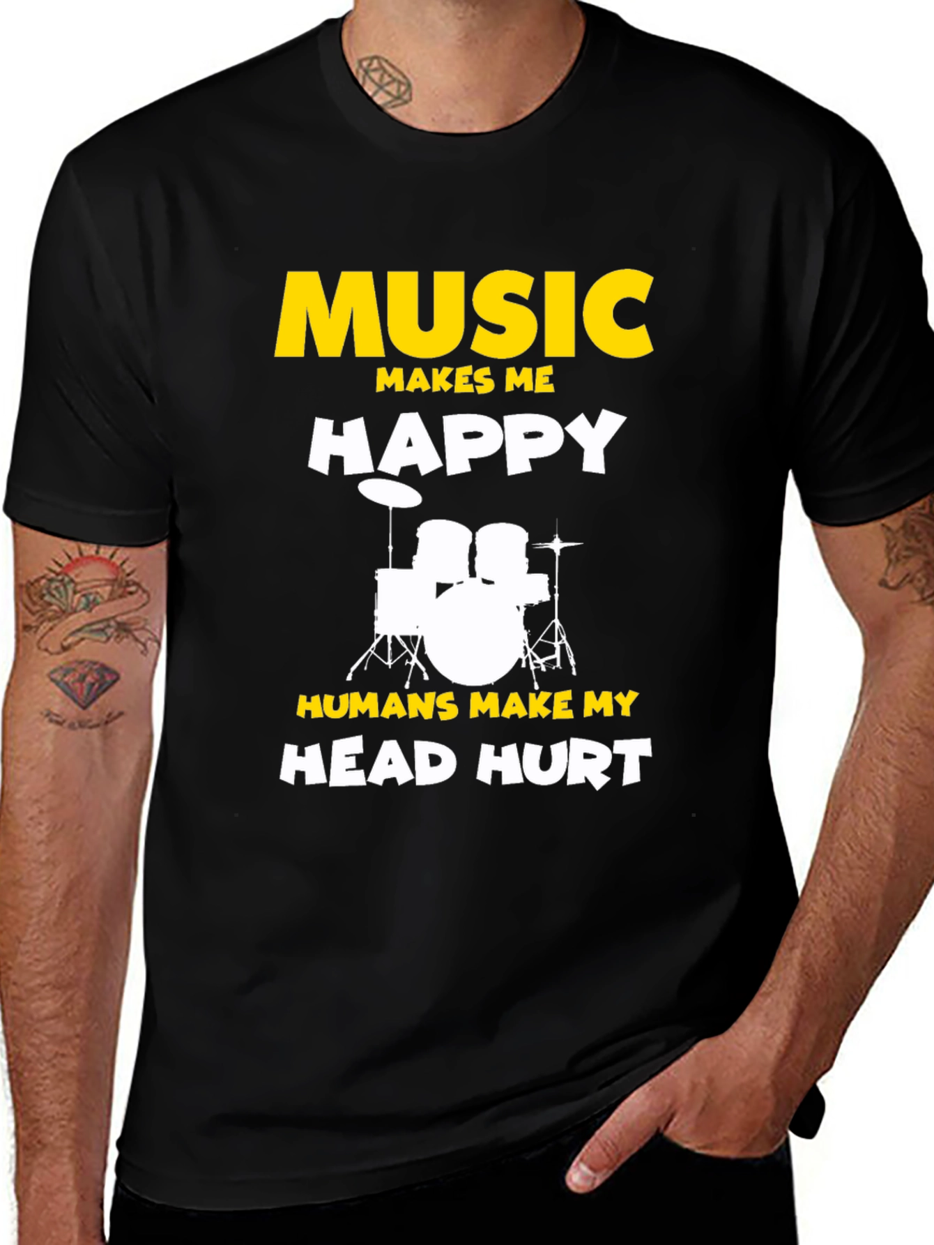 Variant 11 of Music Makes Me Happy T-Shirt