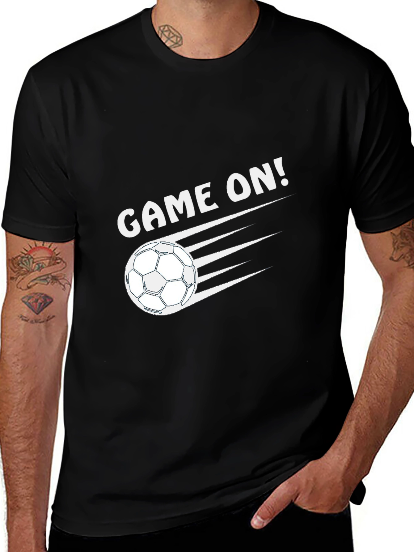 Variant 16 of Game On Soccer T-Shirt - Black Graphic Tee