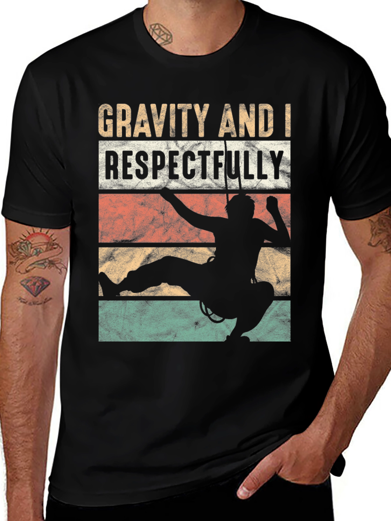 Variant 28 of Gravity Respectfully Climbing T-Shirt