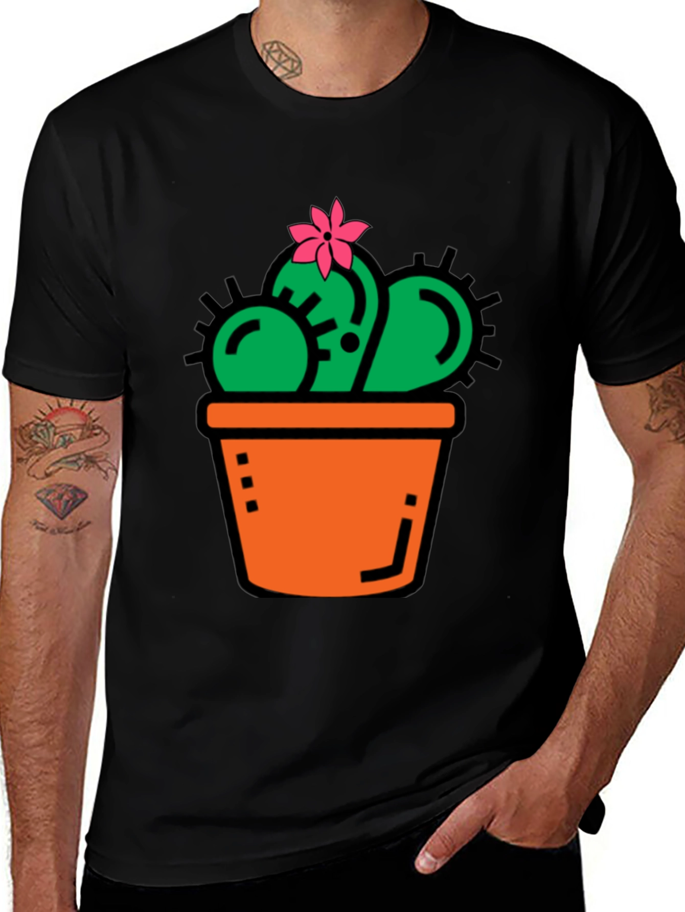 Variant 23 of Cactus T-Shirt - Cute Potted Plant Graphic Tee