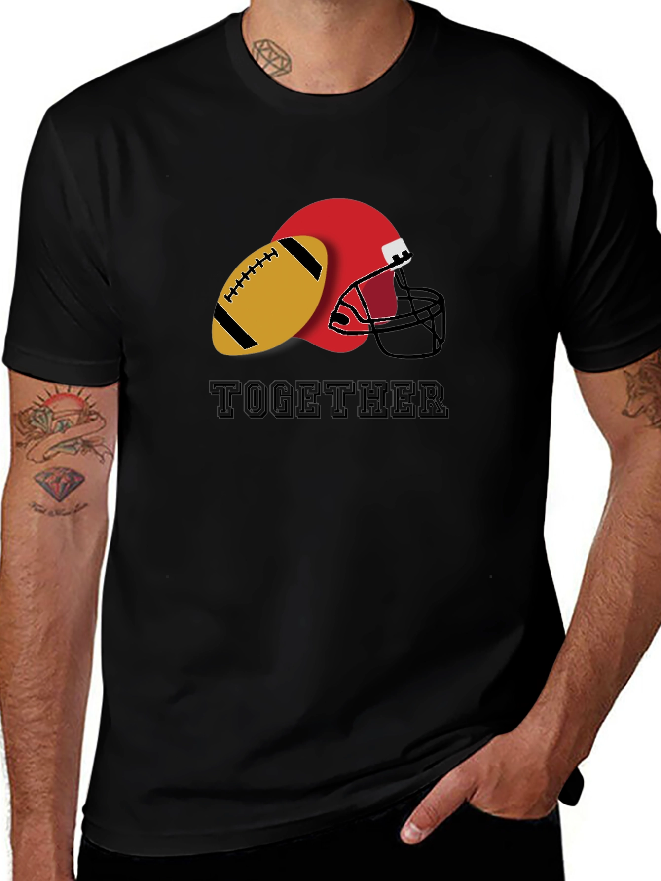Variant 14 of Together Football Tee - Touchdown Style