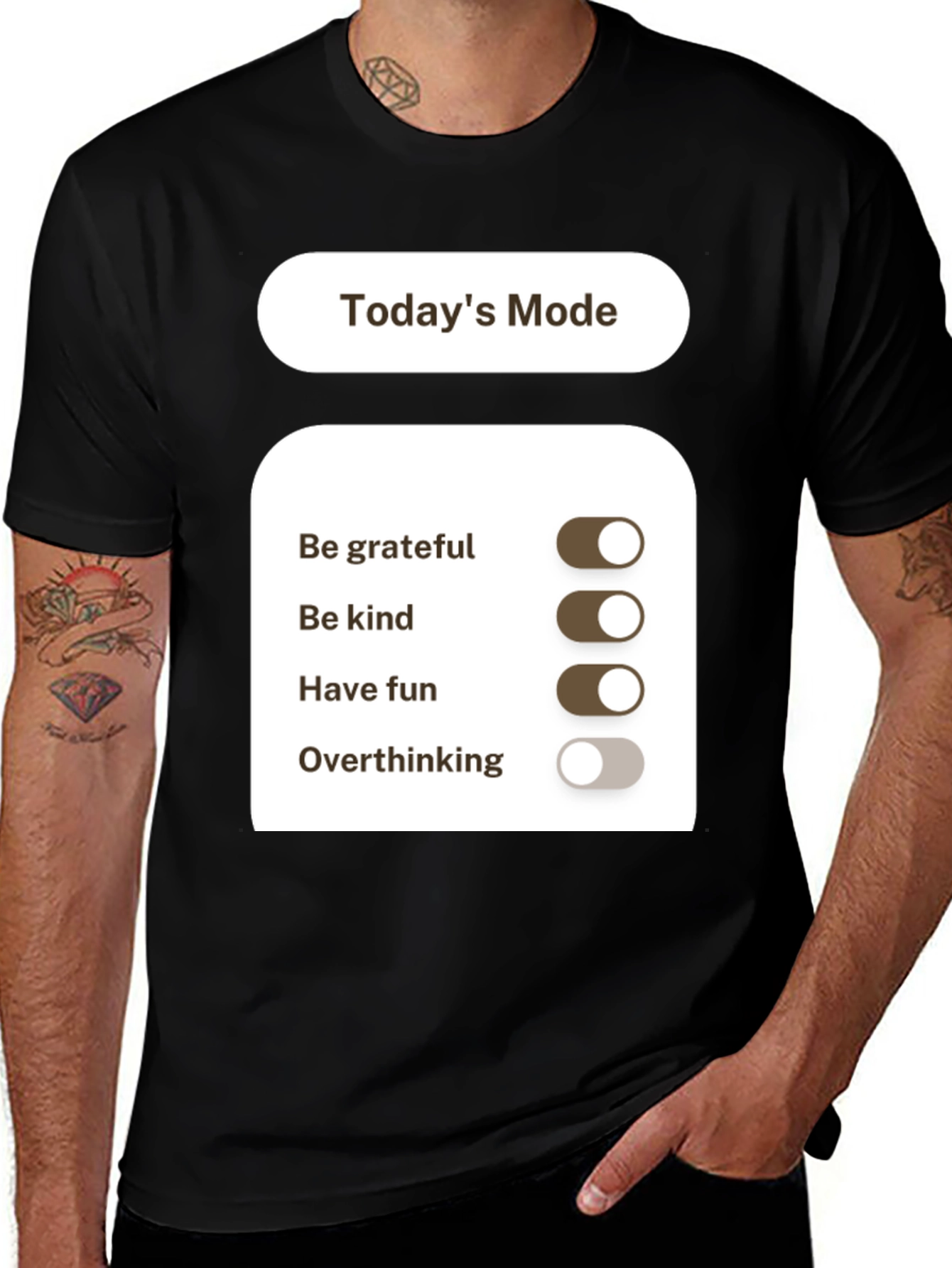 Variant 8 of Today's Mode T-Shirt - Be Grateful, Be Kind, Have Fun!