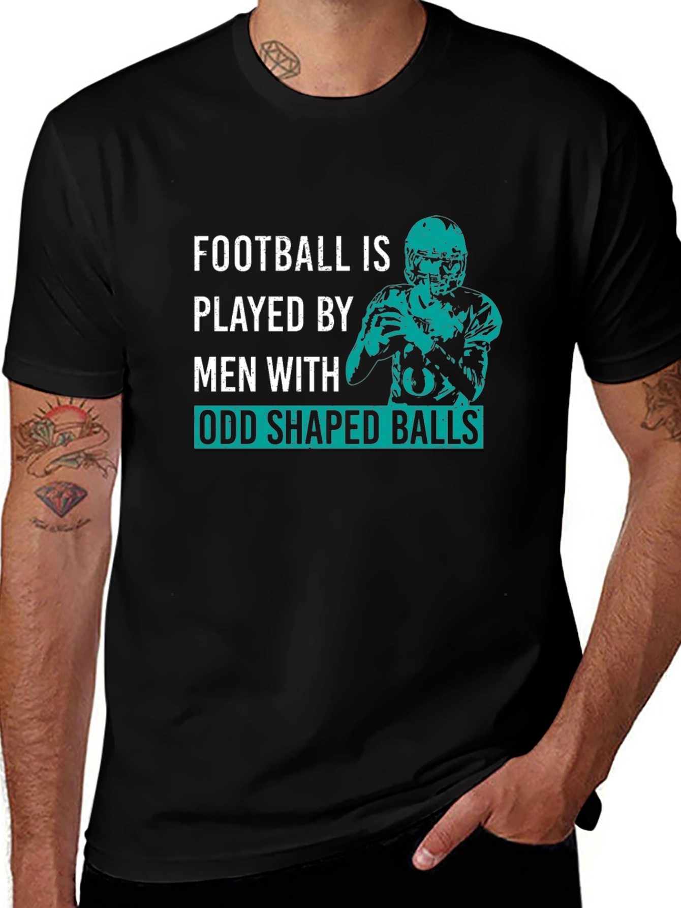 Variant 23 of Football Odd Shaped Balls Graphic T-Shirt