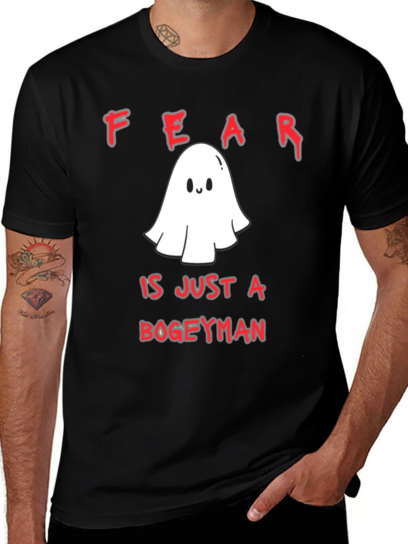 Fear is Just a Bogeyman Graphic Tee - Halloween T-Shirt