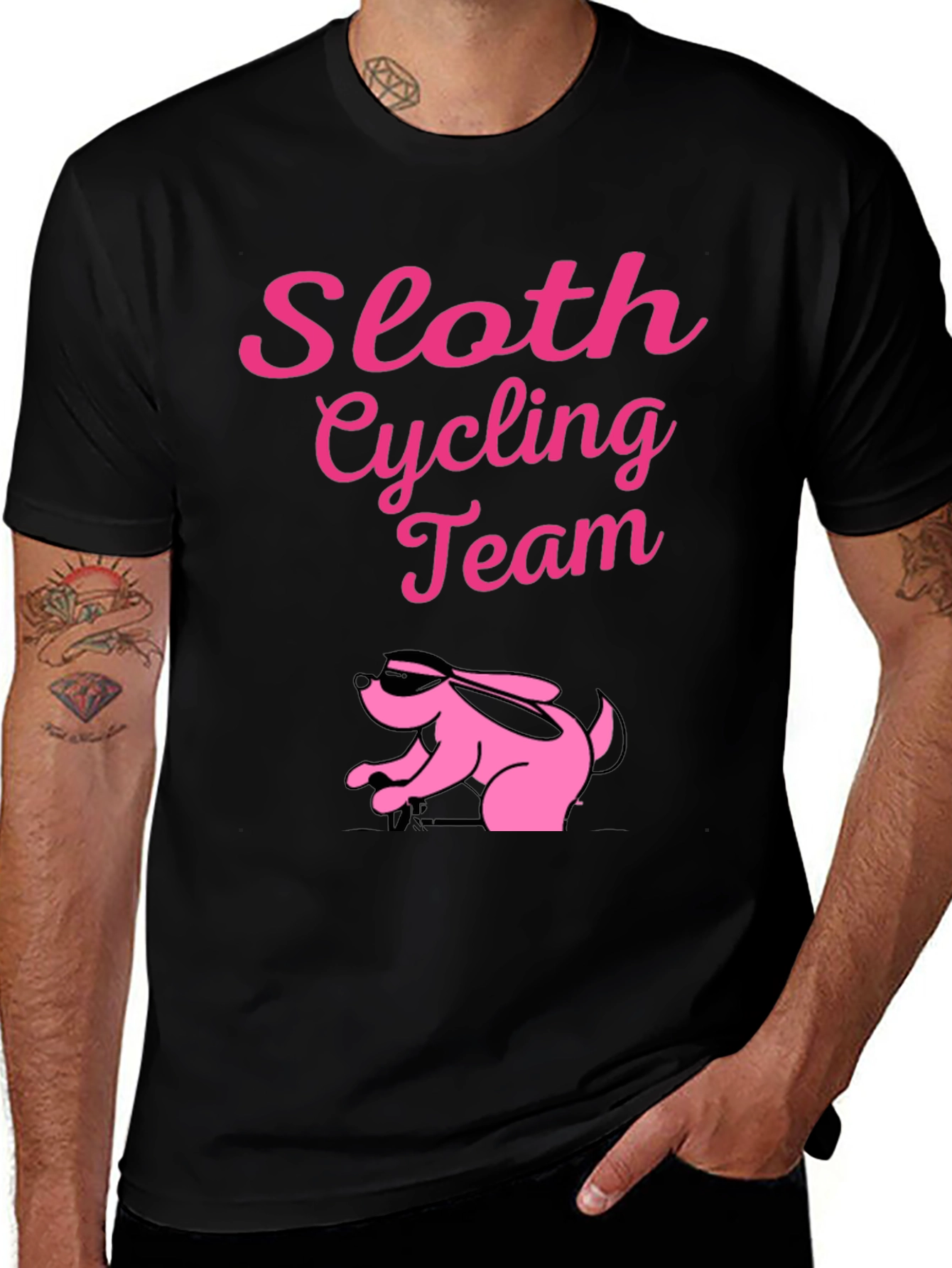 Variant 11 of Sloth Cycling Team T-Shirt - Funny Activewear