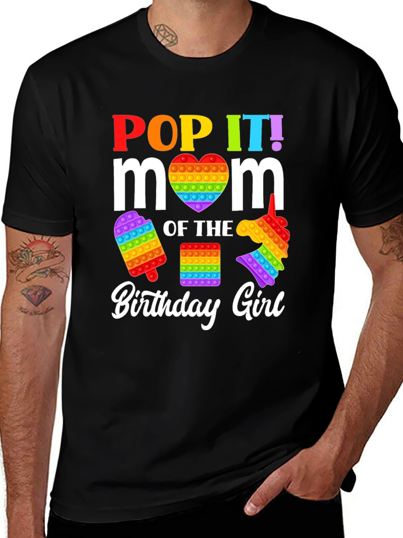 Pop It Mom Birthday Girl T-Shirt