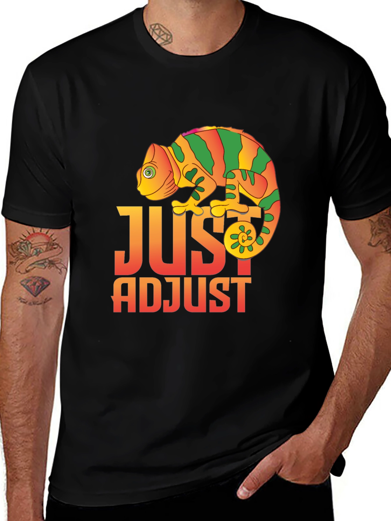 Just Adjust Chameleon Graphic T-Shirt
