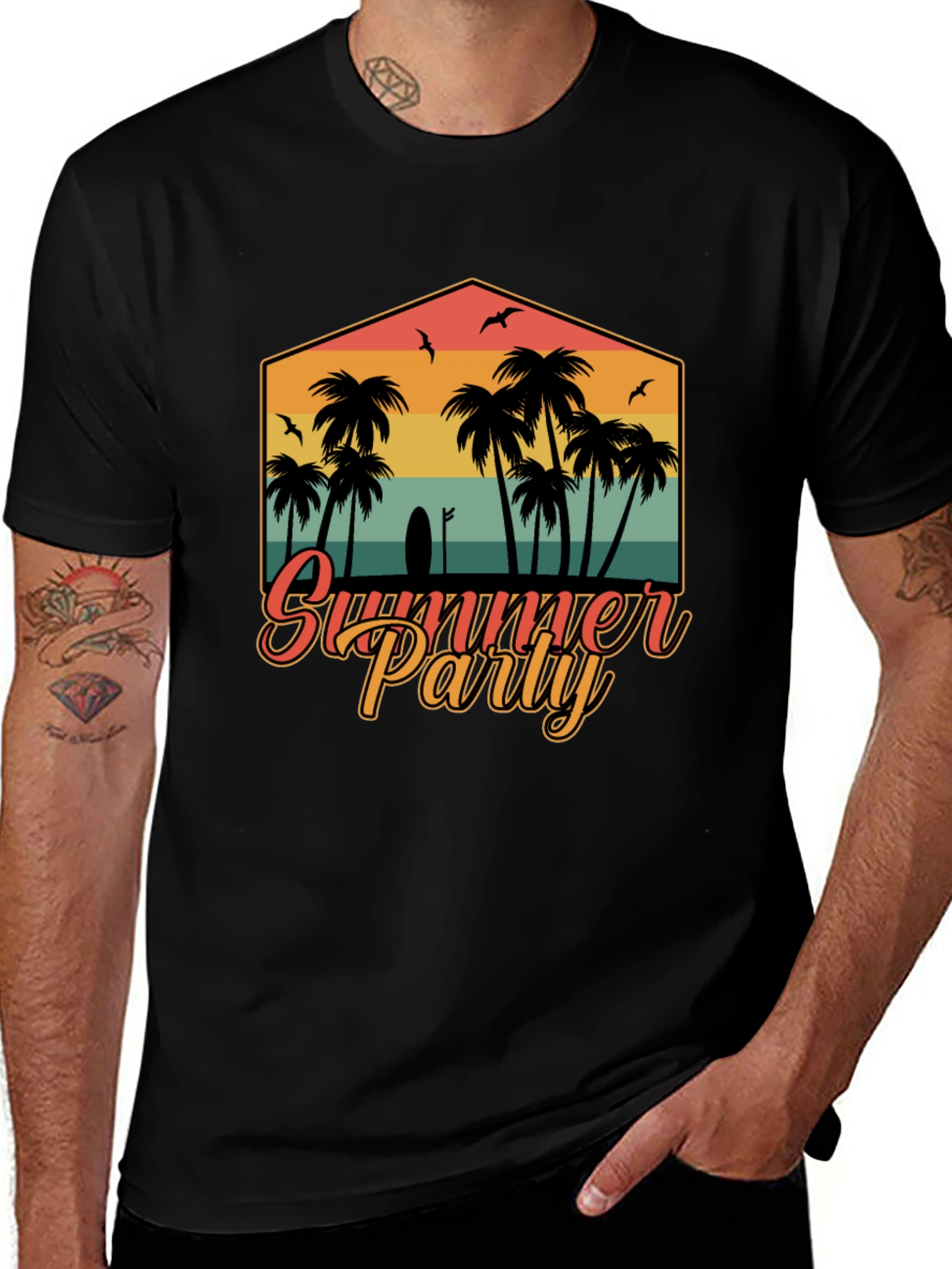 Variant 14 of Summer Party Graphic Tee - Retro Style