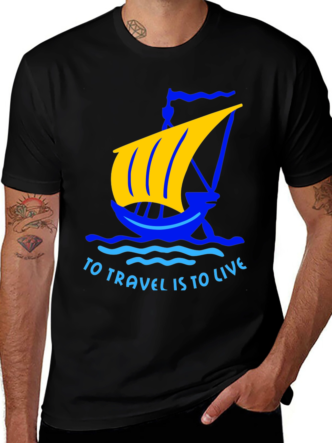 Variant 20 of To Travel is to Live Graphic T-Shirt