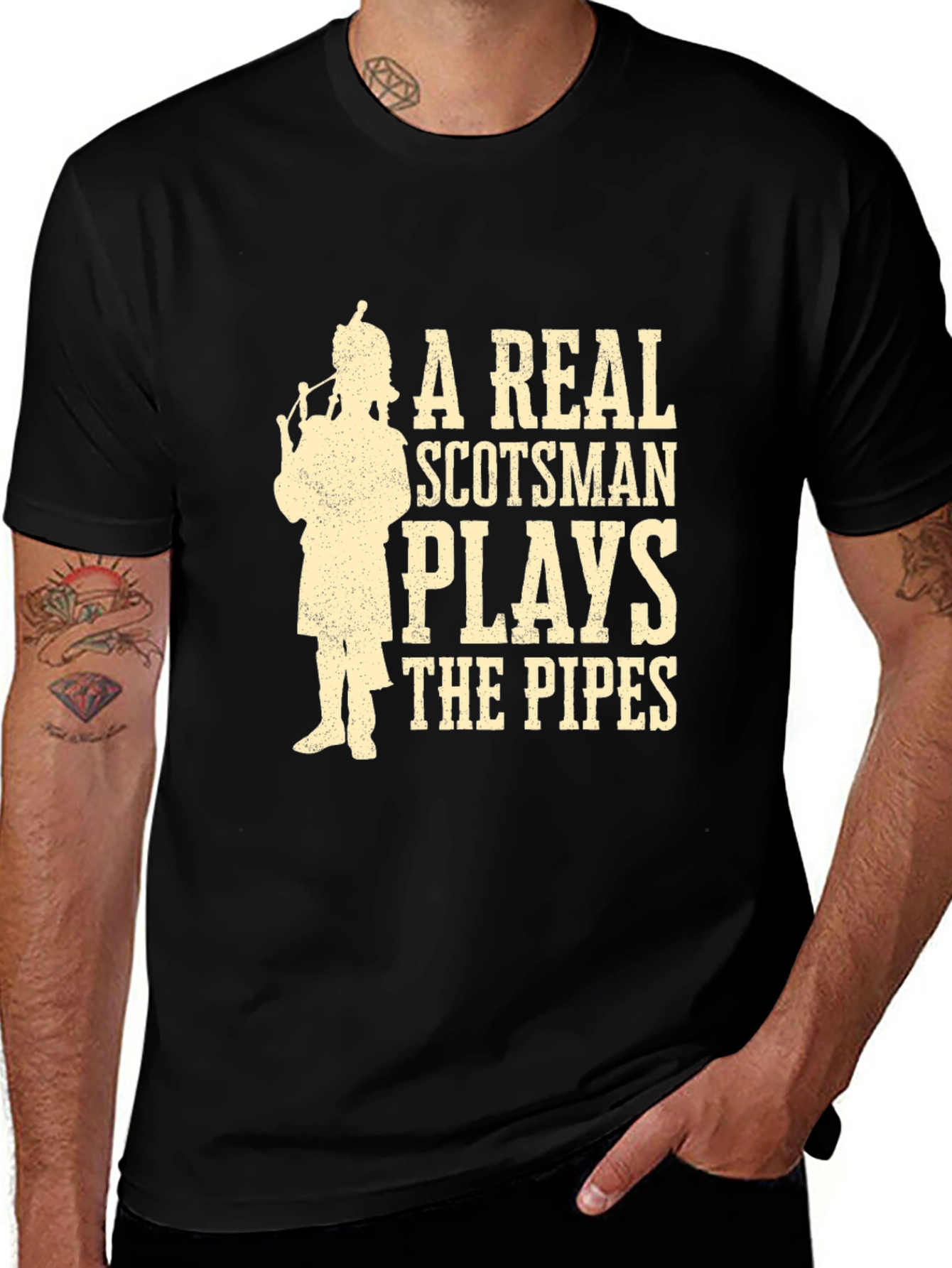 A Real Scotsman Plays The Pipes T-Shirt