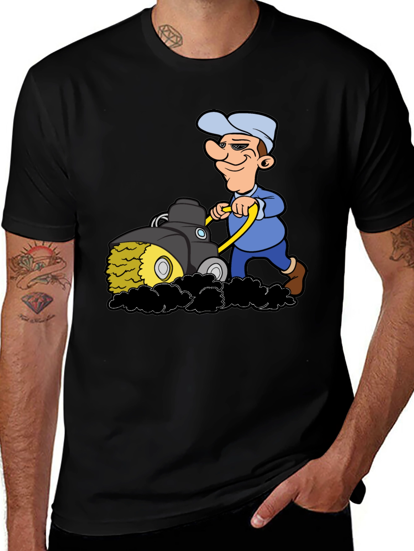 Variant 18 of Cartoon Lawn Mower T-Shirt