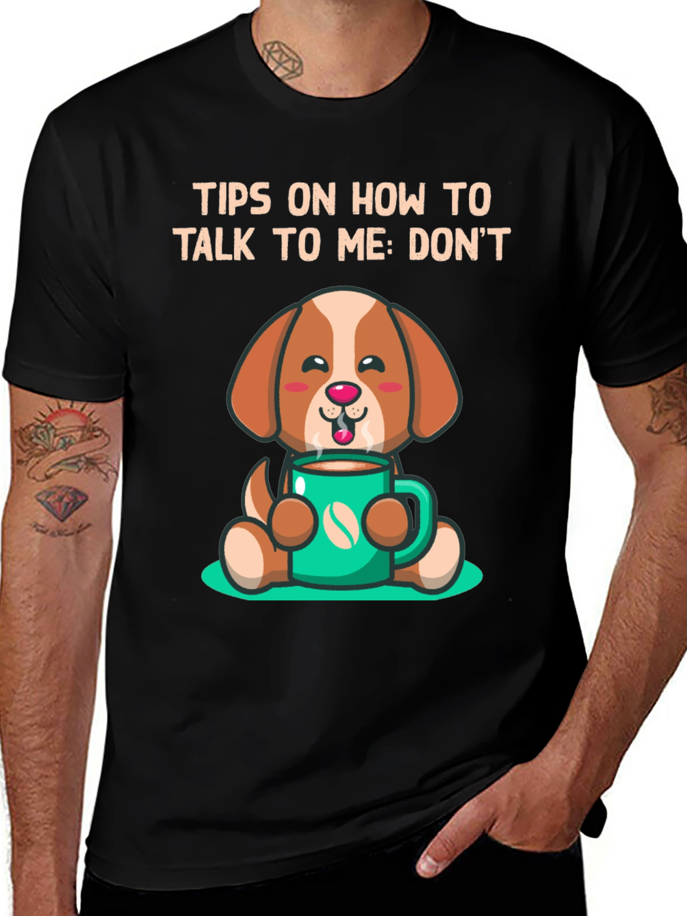 Variant 24 of Dog Lover Humor T-Shirt - "Tips on How to Talk to Me: Don't"