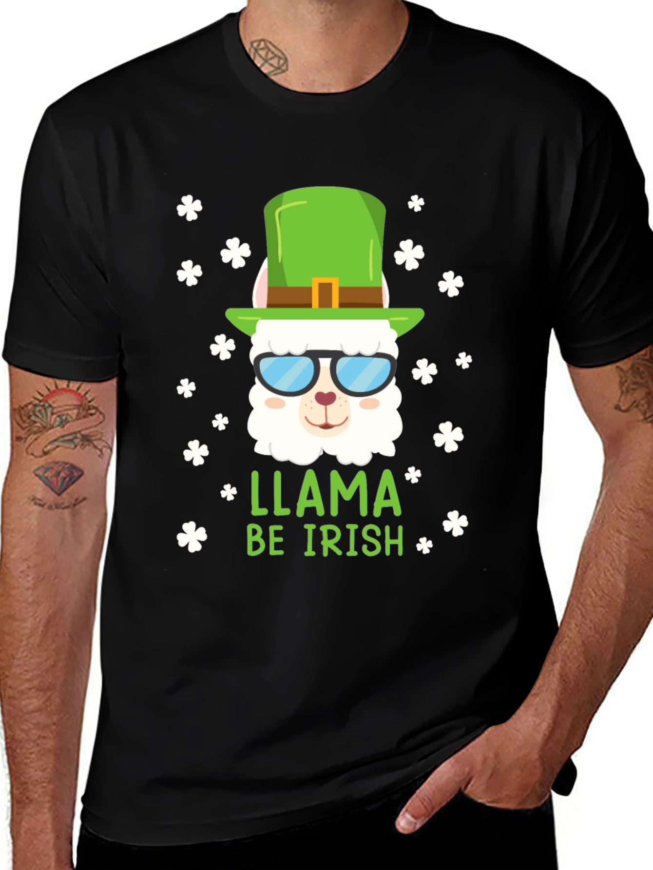 Variant 2 of Llama Be Irish St. Patrick's Day T-Shirt