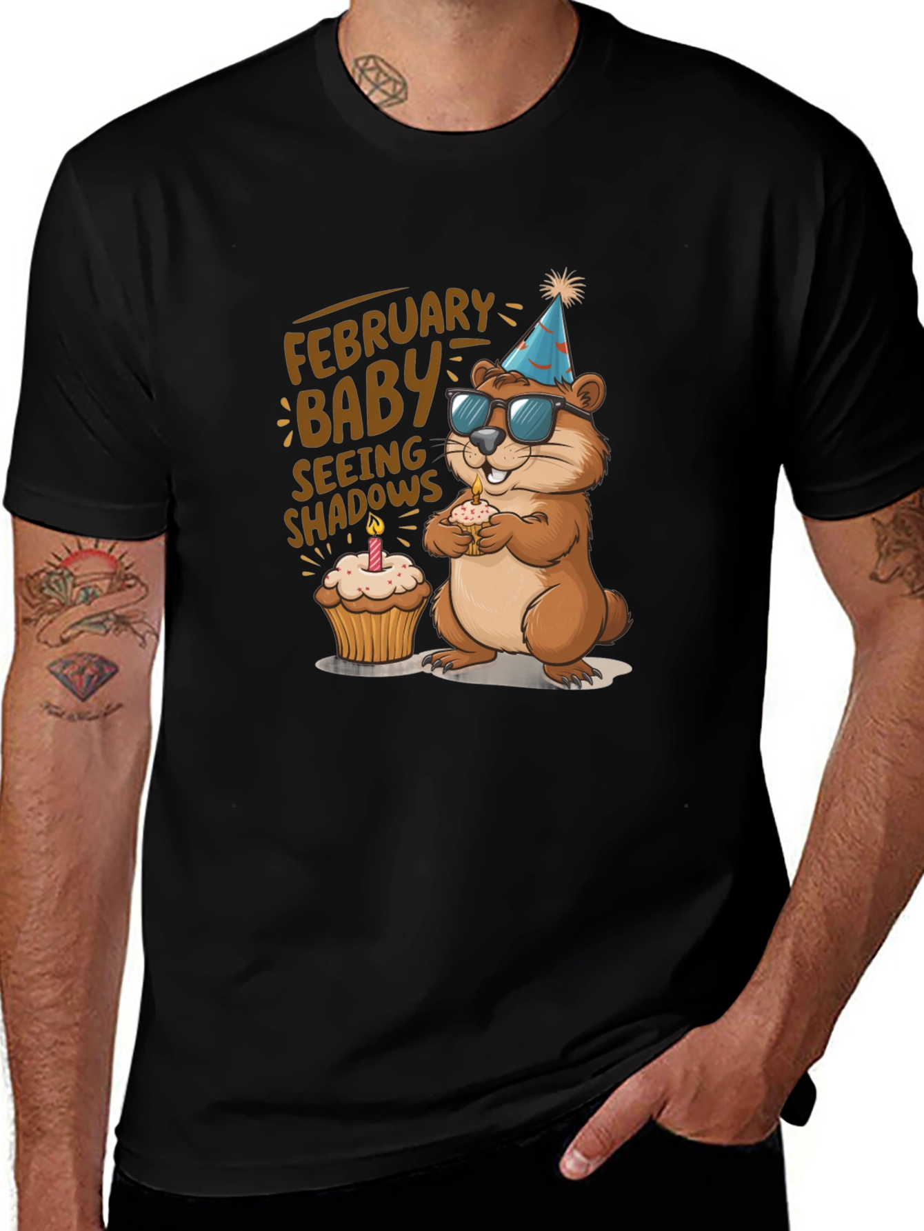 Variant 23 of February Baby Groundhog Birthday T-Shirt