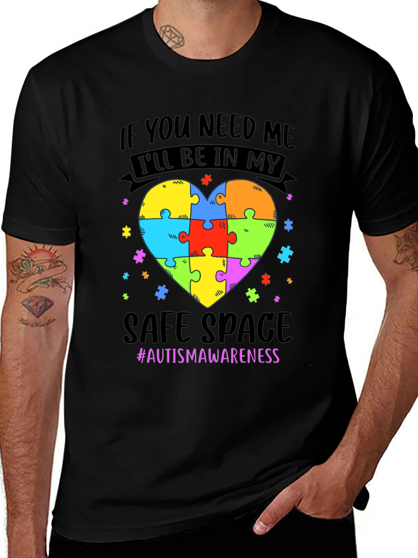 Variant 28 of Autism Awareness Safe Space T-Shirt