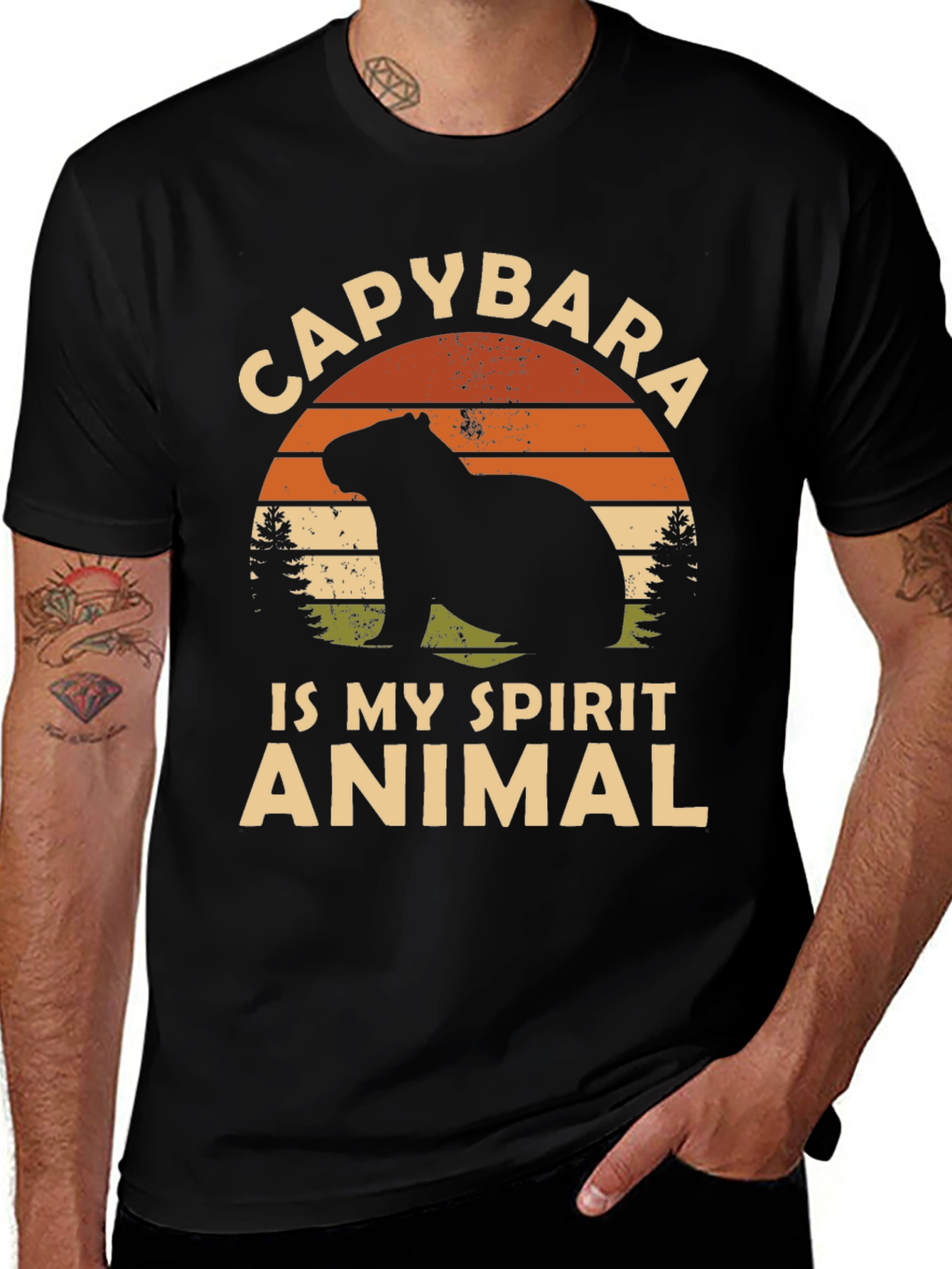 Variant 3 of Capybara Spirit Animal Graphic Tee