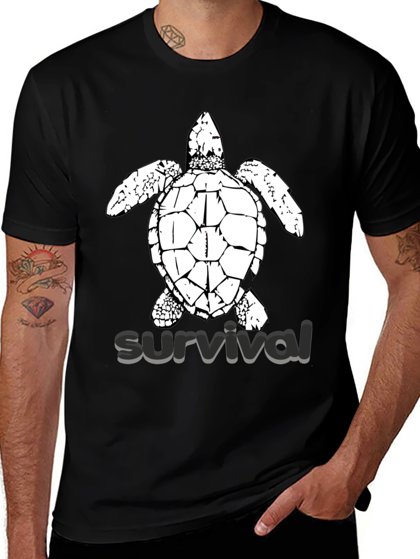 Variant 26 of Survival Turtle Graphic Tee