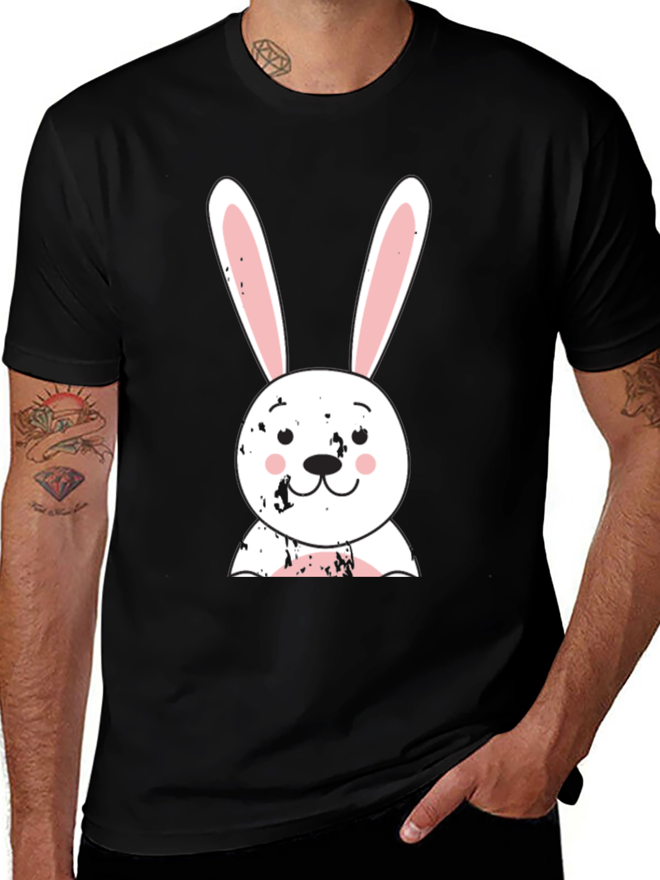 Variant 16 of Cute Bunny Graphic Tee - Easter Gift Idea!